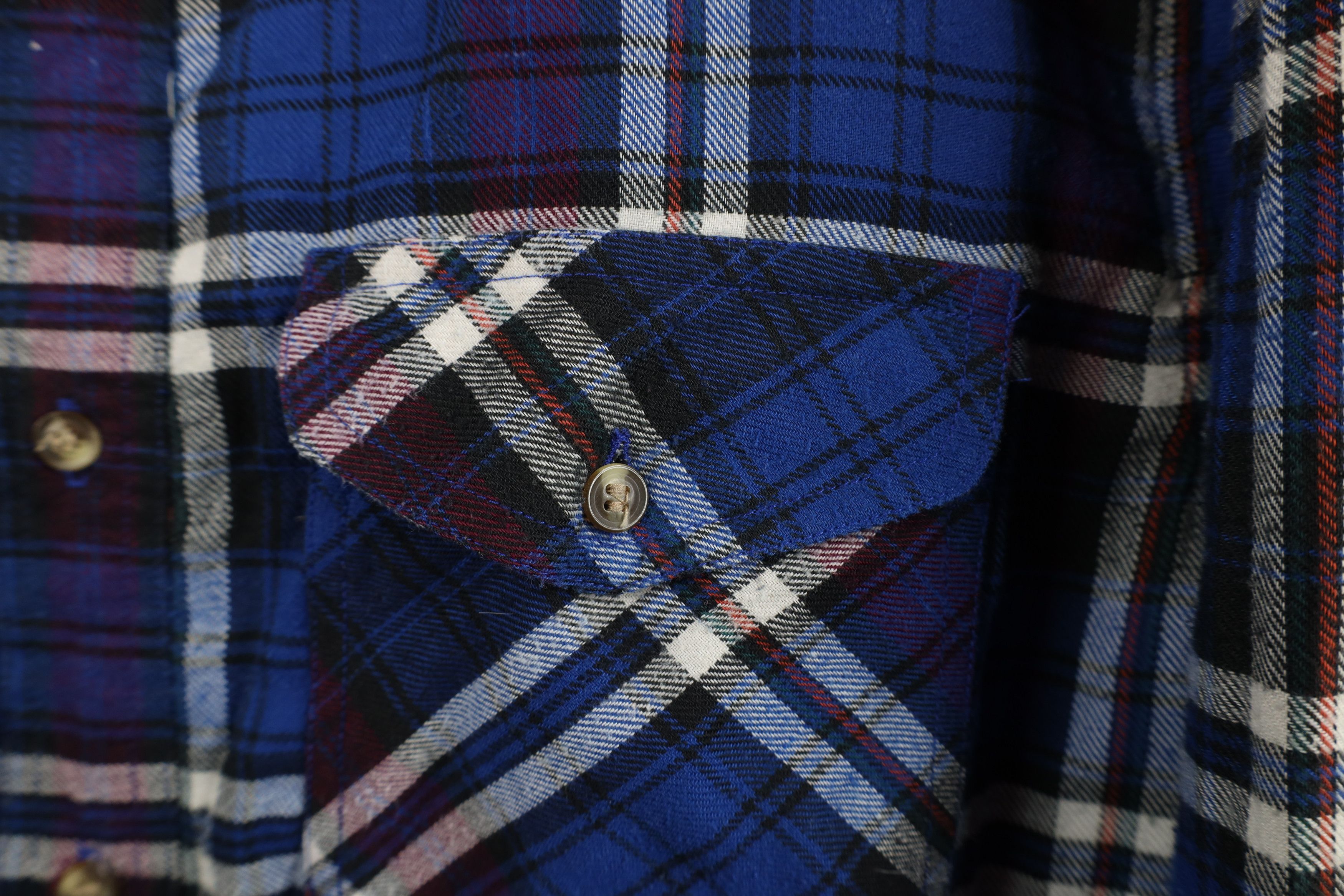Vintage Vintage 70s 80s Streetwear Knit Flannel Button Shirt Jacket Size US L / EU 52-54 / 3 - 6 Thumbnail