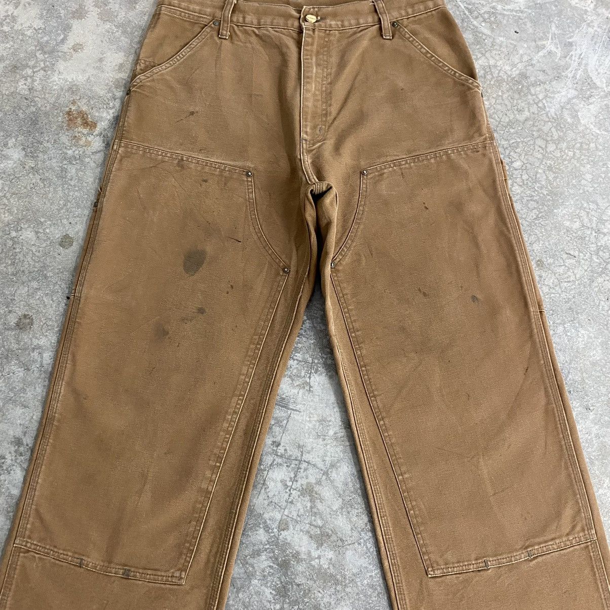 Carhartt Vintage Carhartt Double Knee Tan Dirty Carpenter Pants Size US 33 - 6 Thumbnail
