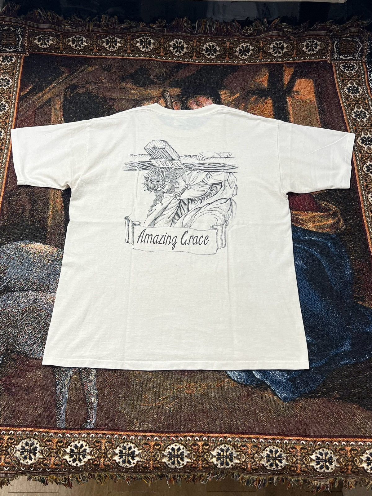 Vintage Vintage Amazing Grace Jesus Tee Size US XL / EU 56 / 4 - 2 Thumbnail