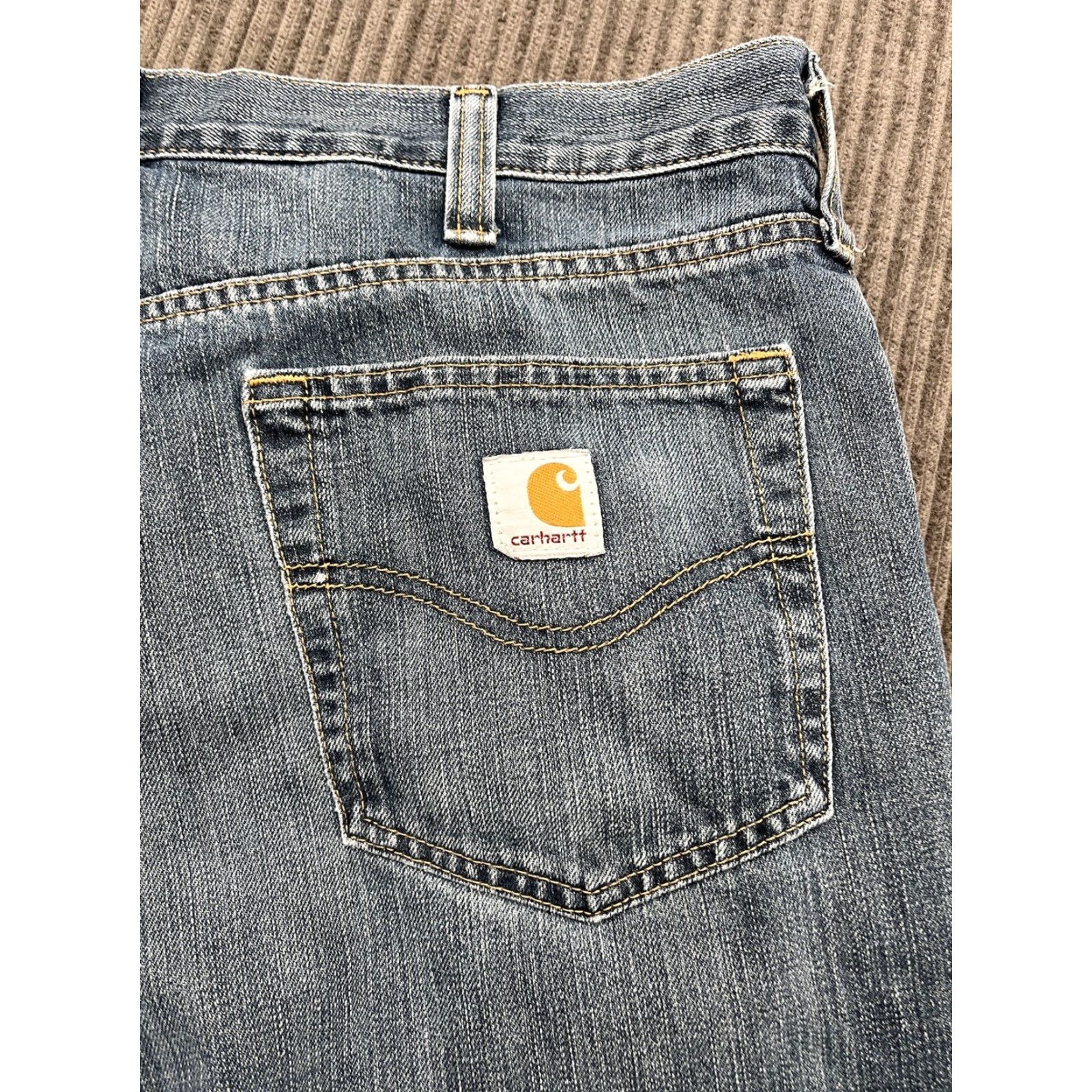 Carhartt Carhartt Jeans Men Size 36/30 Blue Cotton Workwear Outdoors Relaxed Fit Regular Inseam 30 Size US 36 / EU 52 - 4 Thumbnail