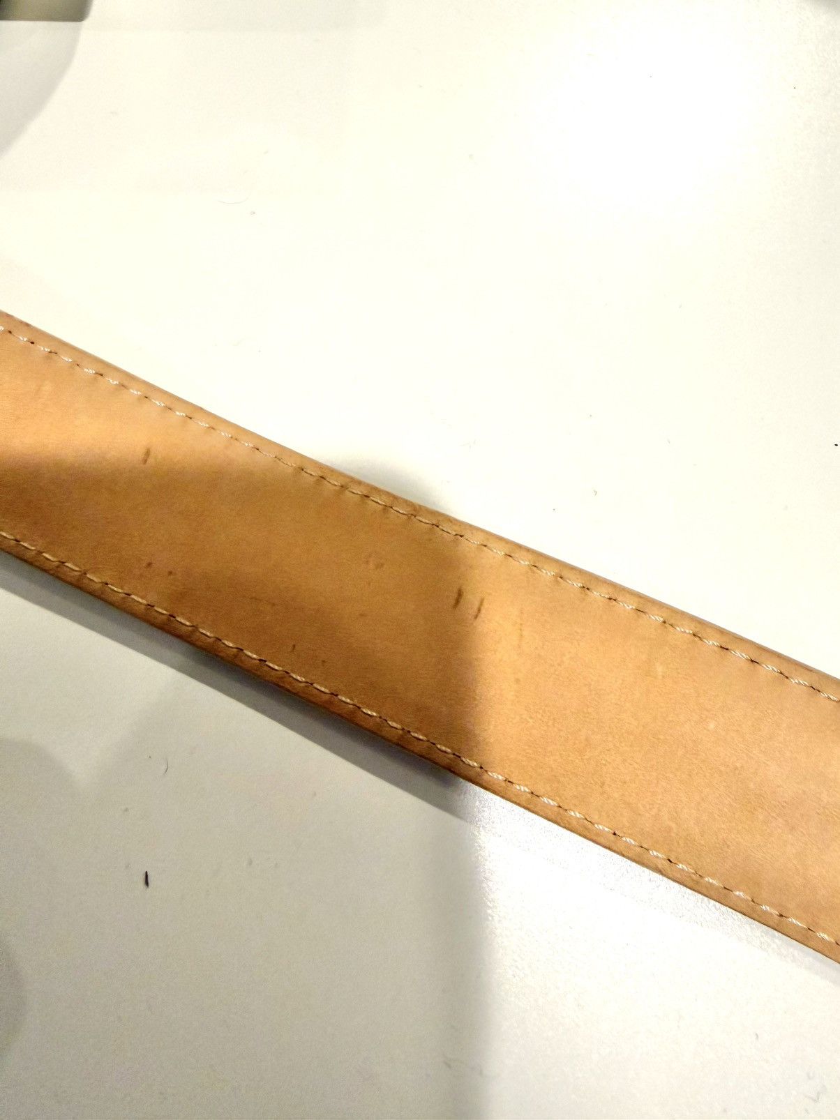 Louis Vuitton Louis Vuitton Damier Azur Belt 85/34 White LV Buckle Size ONE SIZE - 7 Thumbnail