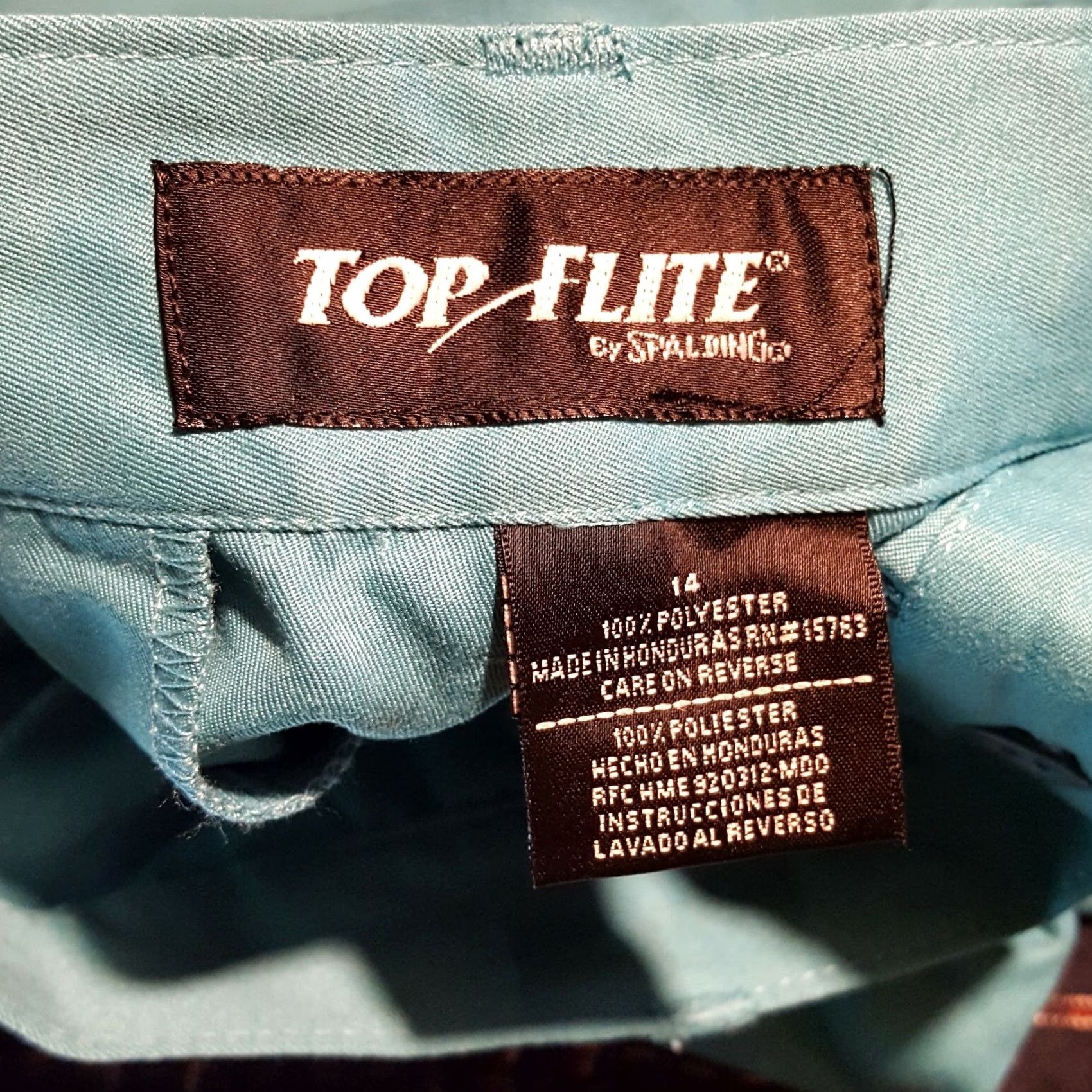 Spalding VINTAGE Spalding Women Chino Shorts 14 High Waist Pleated Teal Blue Athletic Outdoor Golf 90s Womens Size 30" / US 8 / IT 44 - 6 Thumbnail