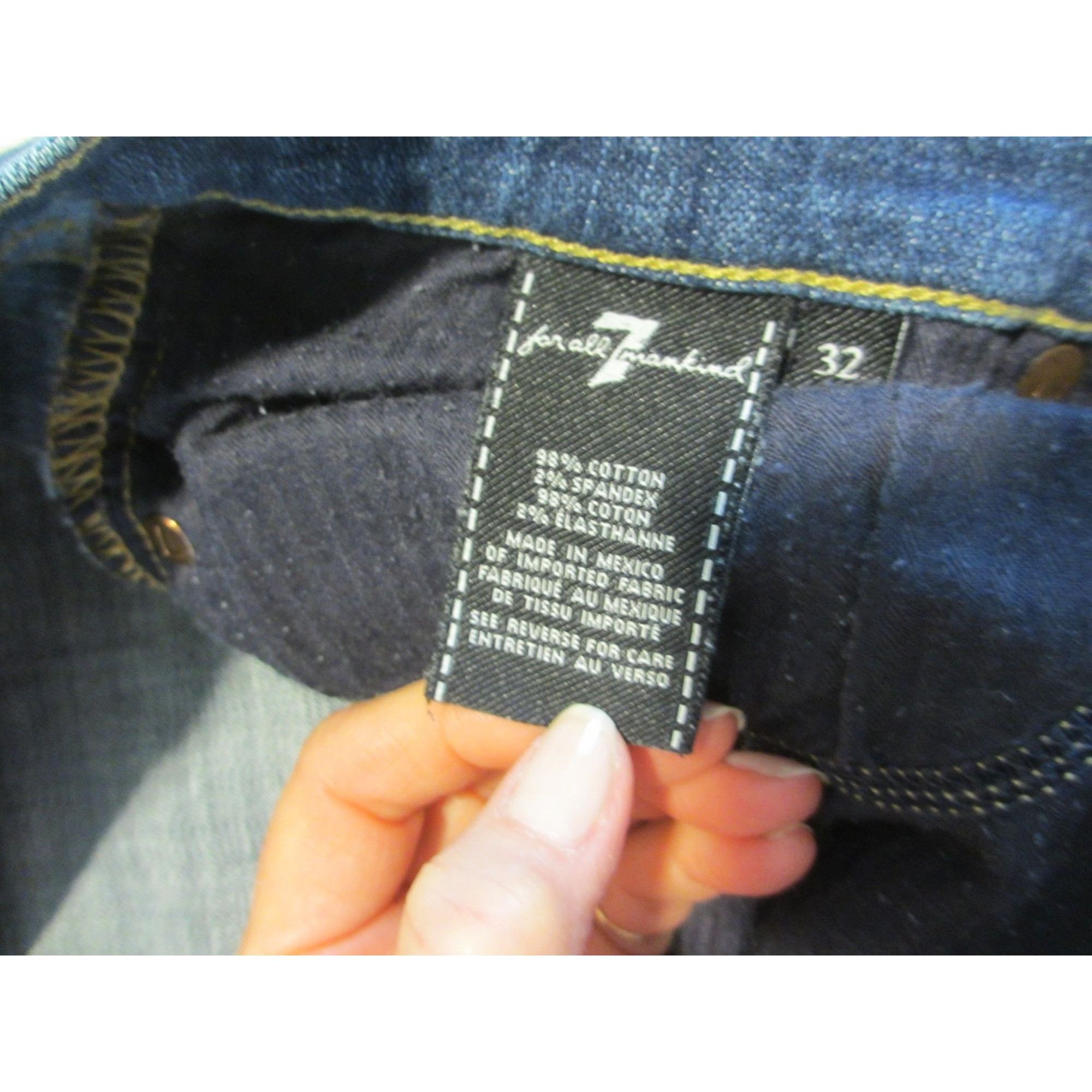 7 For All Mankind 7 FOR ALL MANKIND JOSEFINA SKINNY BOYFRIEND JEANS SIZE 32 Size 32" / US 10 / IT 46 - 6 Thumbnail