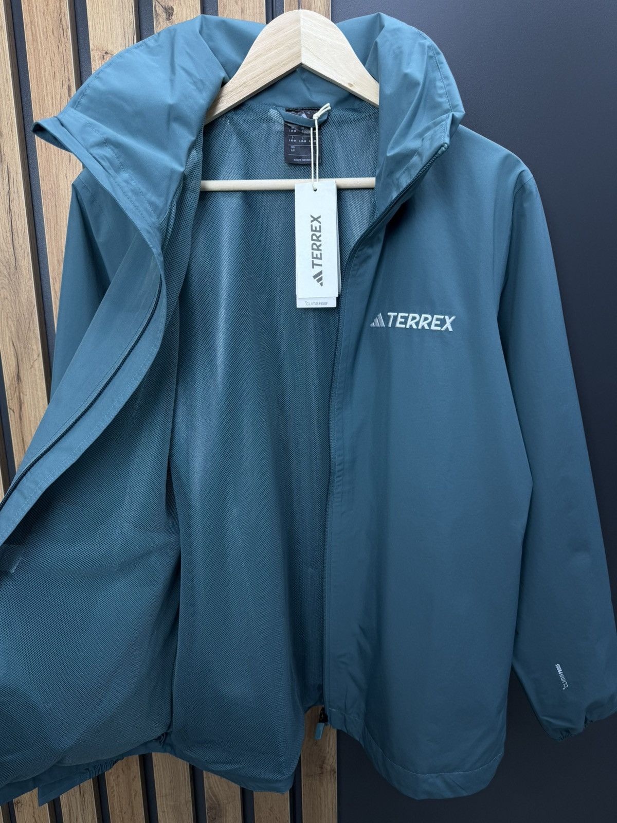 Adidas Adidas Terrex Multi Essential 2L Rain Jacket Green Women’s Size L / US 10 / IT 46 - 6 Thumbnail
