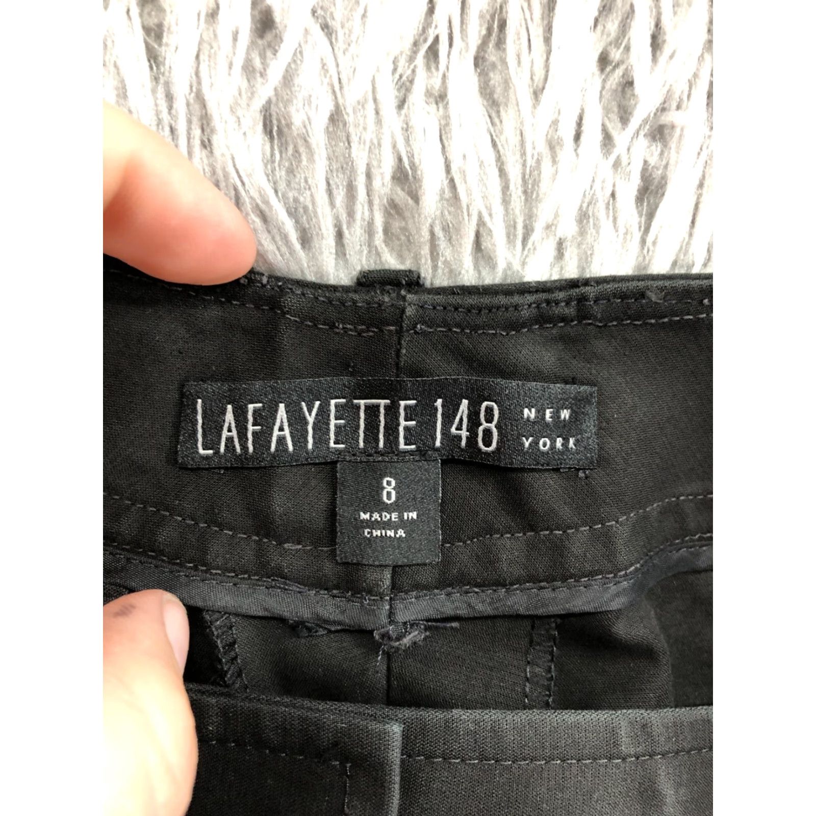 Vintage Lafayette 148 Bermuda Shorts Womens Size 8 Mid Rise Dark Wash Black Hook Eye Shirt Size 30" / US 8 / IT 44 - 7 Thumbnail
