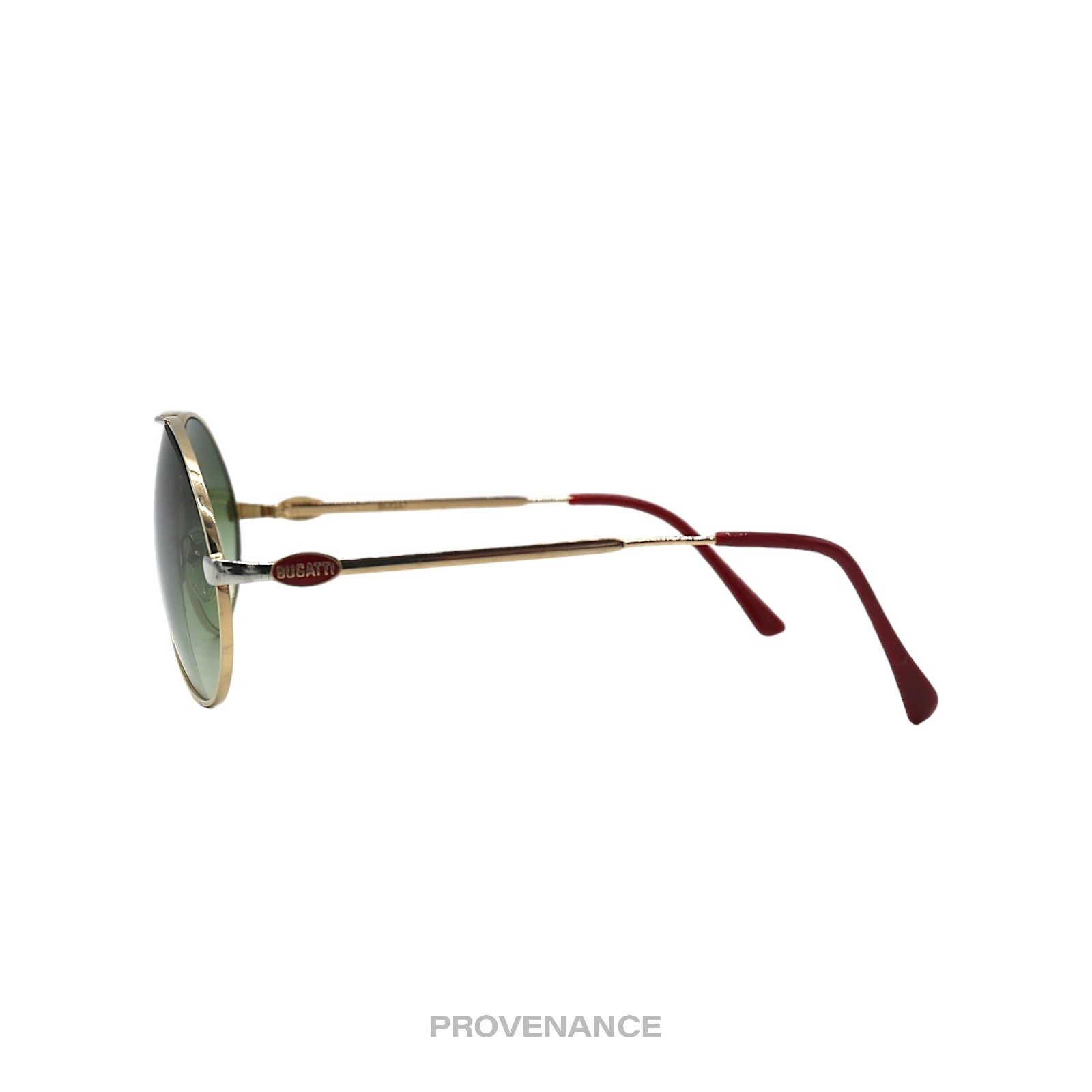 Bugatti 🔴 Bugatti Vintage 64319 Sunglasses - Gold/Green Size ONE SIZE - 4 Thumbnail