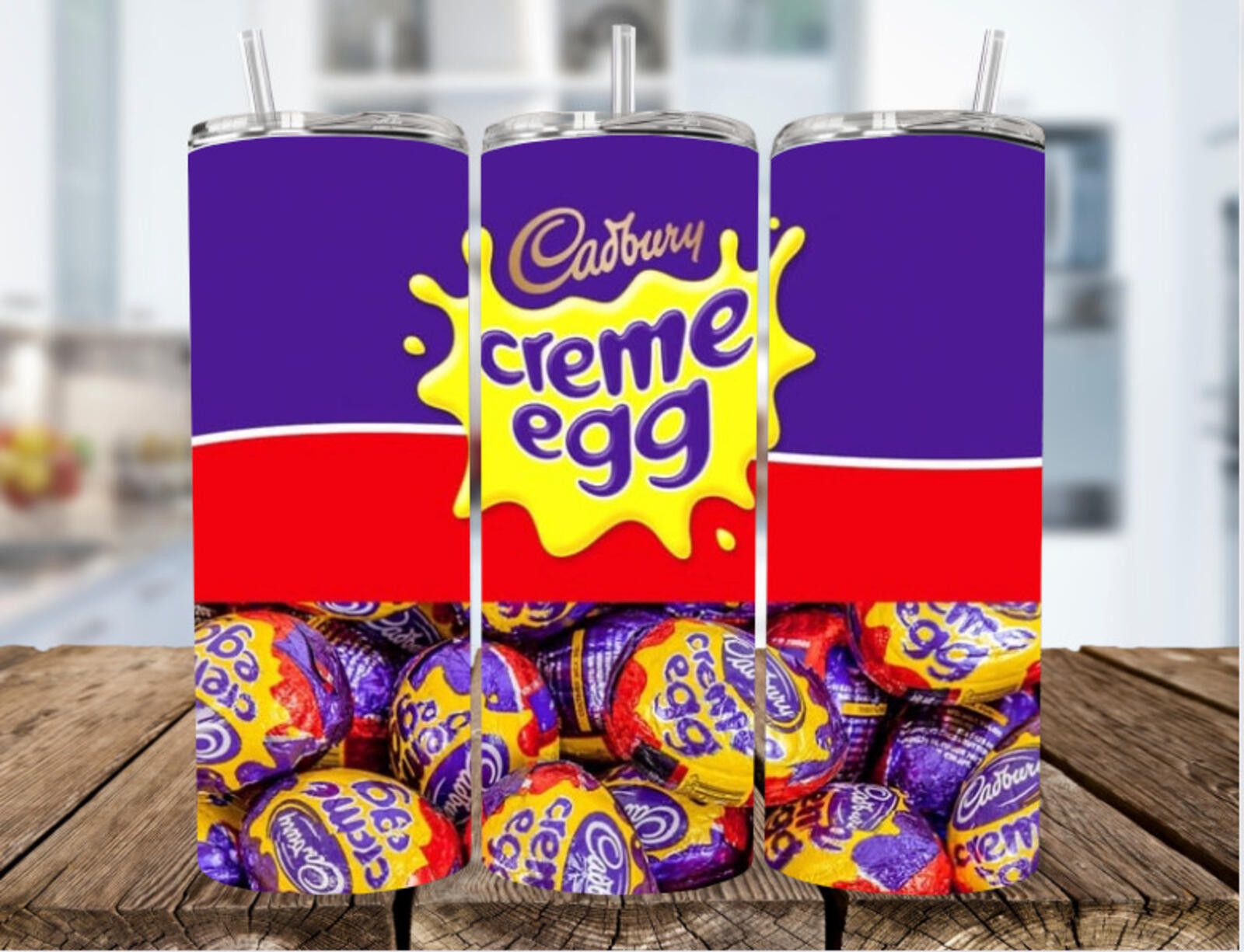 The Unbranded Brand Cadbury Creme Egg 20 Oz Stainless Steel Tumbler Size ONE SIZE - 1 Thumbnail