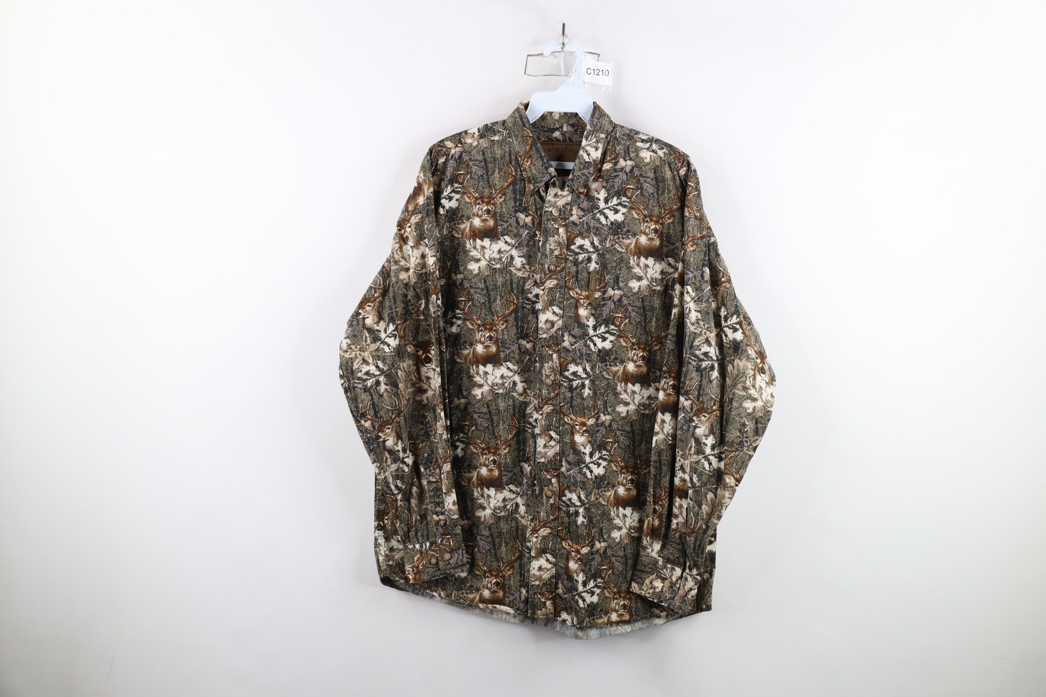 Vintage Vintage 90s Y2K Streetwear Deer Buck Camouflage Button Shirt Size US M / EU 48-50 / 2 - 1 Thumbnail