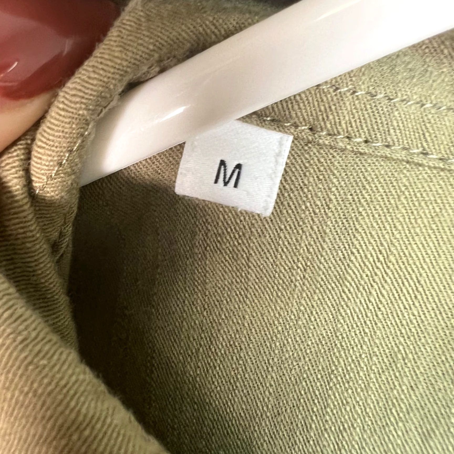 Sandro Sandro Button-Up Shirt Mens Medium Olive Green 100% Cotton Long Sleeve Carded? Size US M / EU 48-50 / 2 - 4 Thumbnail