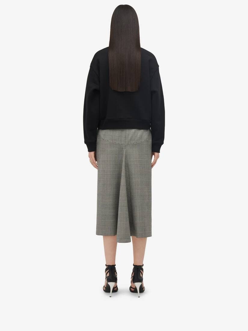 Alexander McQueen o1srvl11e0326 Slashed Sweatshirt in Black Size S / US 4 / IT 40 - 5 Thumbnail
