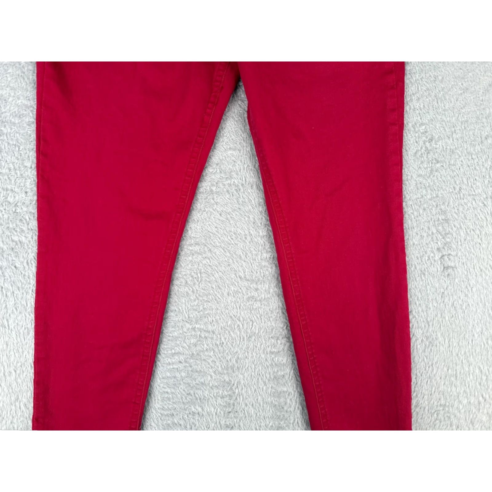 Vintage Seven7 Jeans Women 14 Red Denim Skinny Mid Rise 31x28 Cotton Blend Slimming 5-Pocket Design Button Zipper Vintage No Size 36" / US 14 / IT 50 - 3 Thumbnail