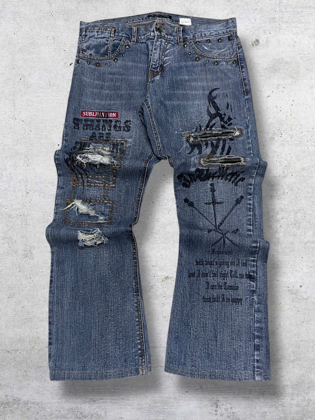 In The Attic VINTAGE IN THE ATTIC JAPAN 90S ARCHIVE DEAD OR ALIVE DENIM Size US 33 - 1 Thumbnail