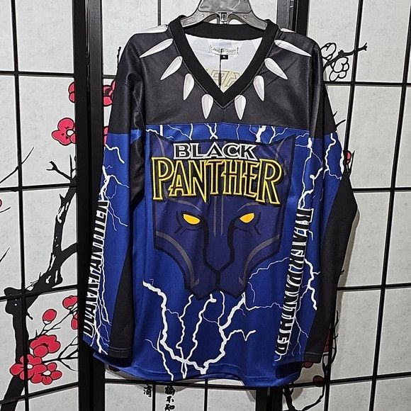 Other Black Panther Wakanda Hockey Jersey Size XL NWT Size US XL / EU 56 / 4 - 1 Thumbnail