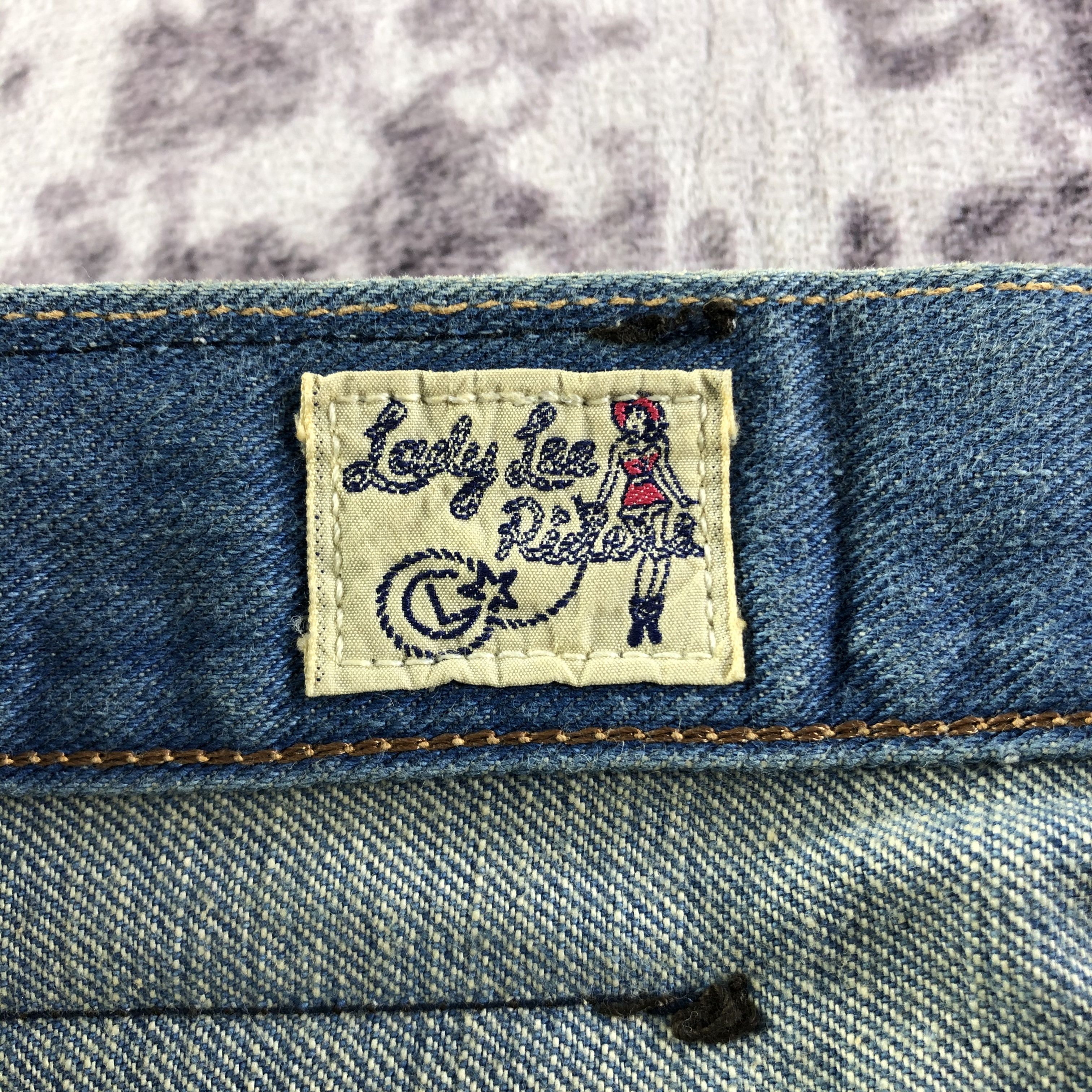 Lee × Vintage Vintage Blue Wash Lady Lee Riders Selvedge Jeans-JM3646 Size 31" - 8 Thumbnail