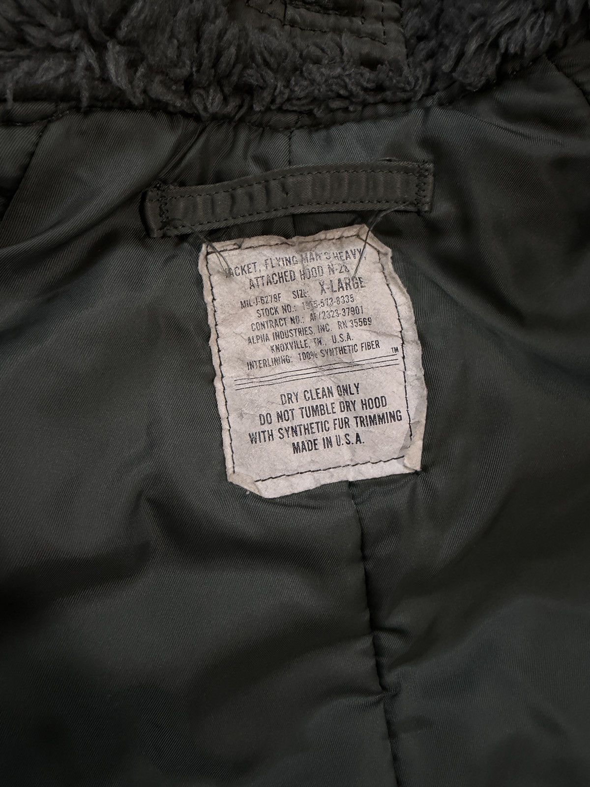 Vintage USA Military 70s Vintage N-2B Flying Man's Heavy Jacket Size US XL / EU 56 / 4 - 3 Thumbnail