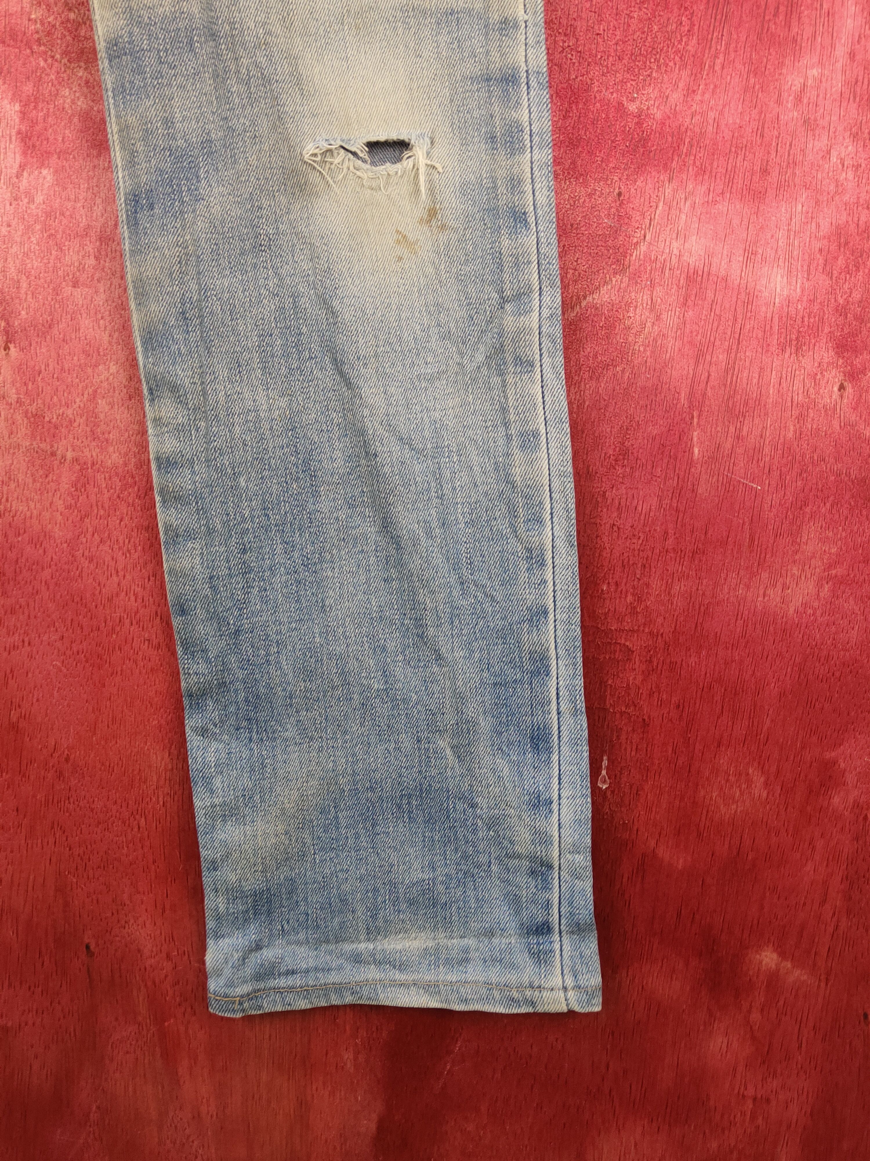 Edwin × Japanese Brand Something-Edwin Blue Faded Distressed Ripped Jeans #S1769 Size 29" - 6 Thumbnail