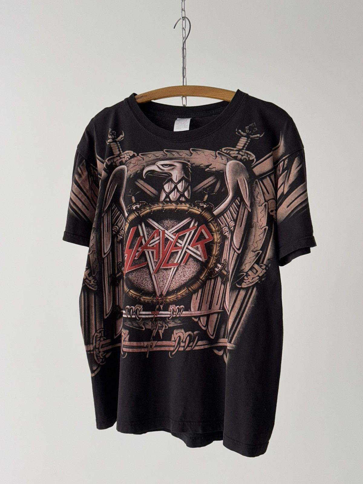 Band Tees × Vintage Vintage 00s Slayer Overprinted Metal Band T-Shirt Size US L / EU 52-54 / 3 - 1 Thumbnail