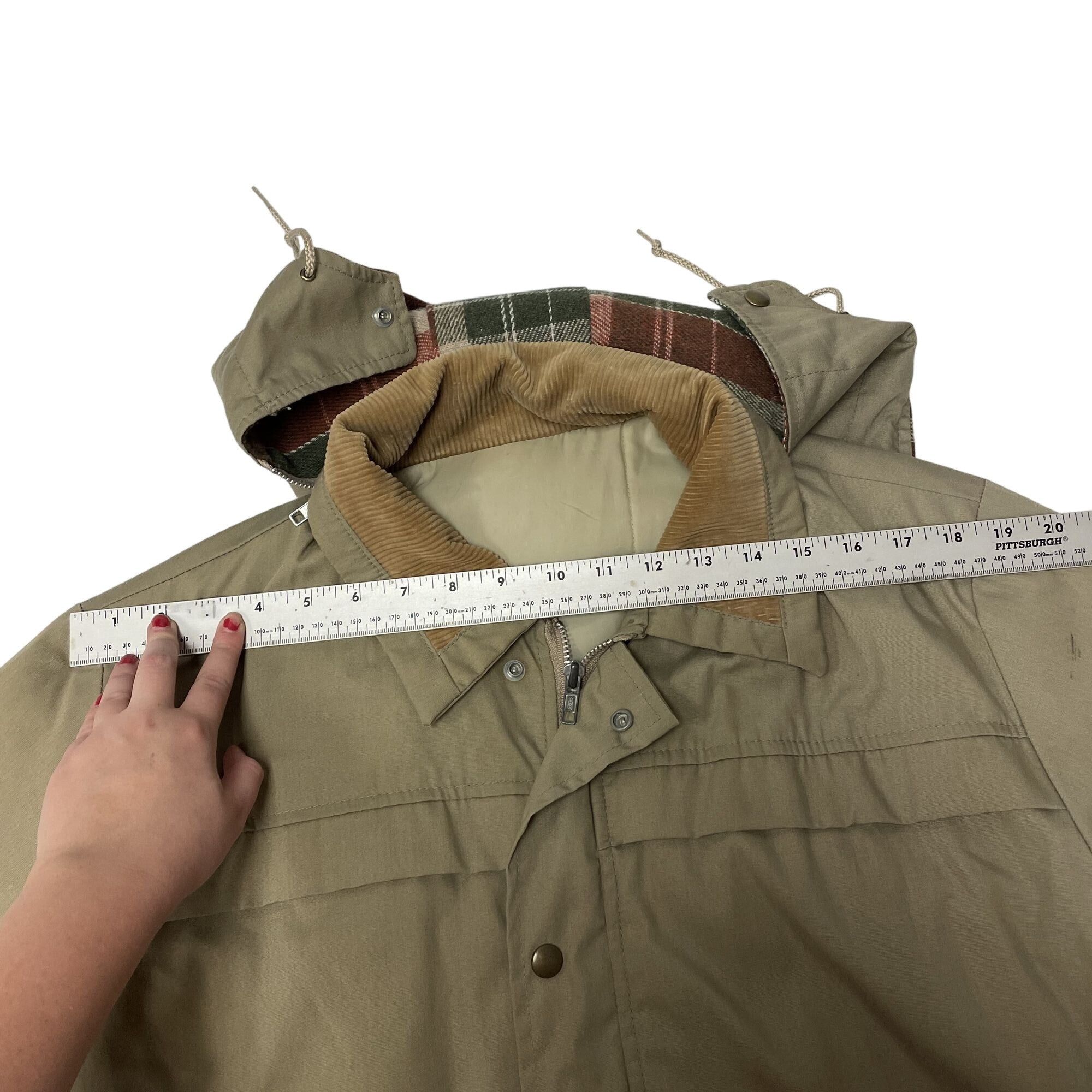 Other Vtg MOD Khaki INSULATED Winter Coat Flannel Jacket Size US L / EU 52-54 / 3 - 10 Thumbnail