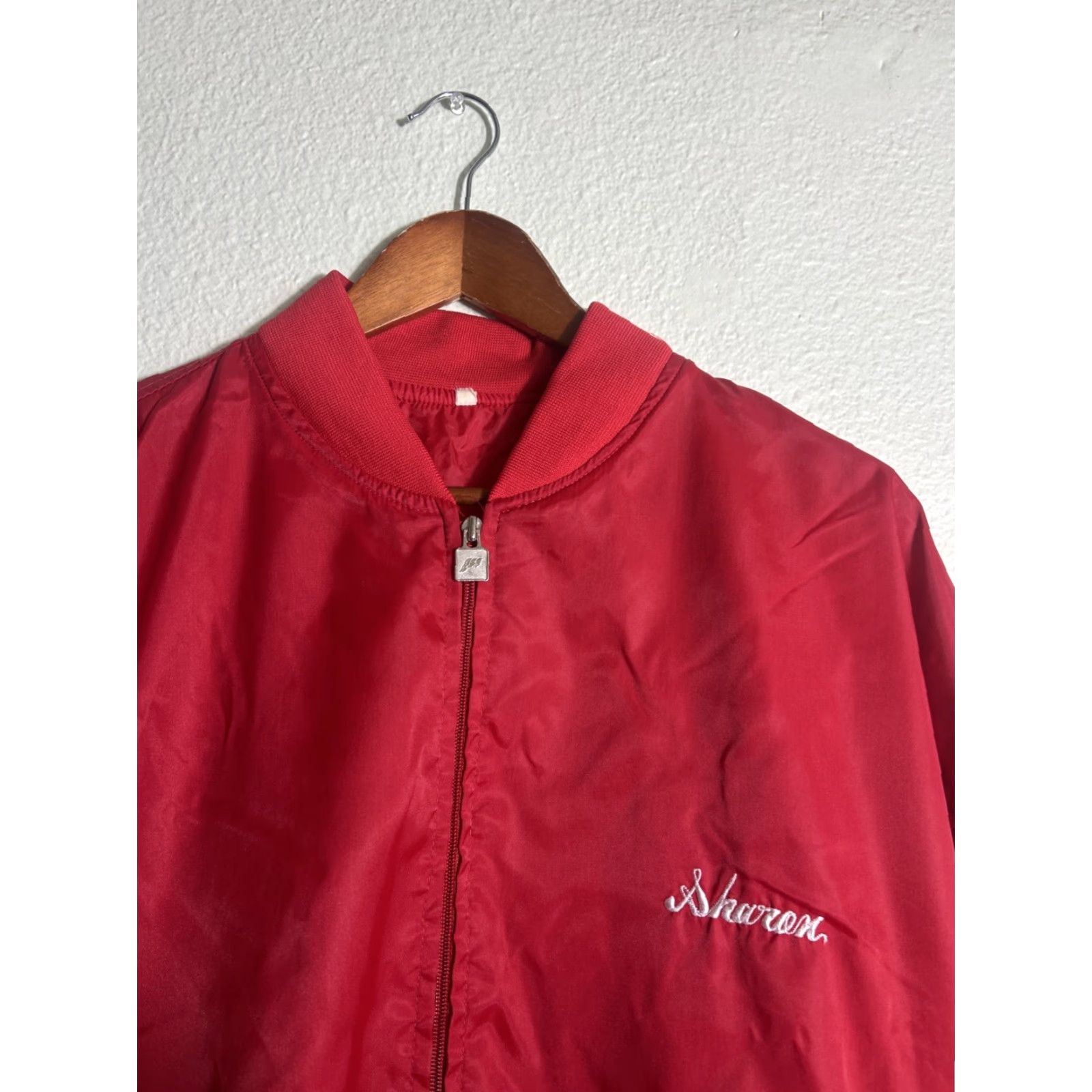 Vintage VINTAGE Satin Bomber Jacket Adult XXL Full Zip NorCal Dalmatians Red Mens Side? Size US XXL / EU 58 / 5 - 3 Thumbnail