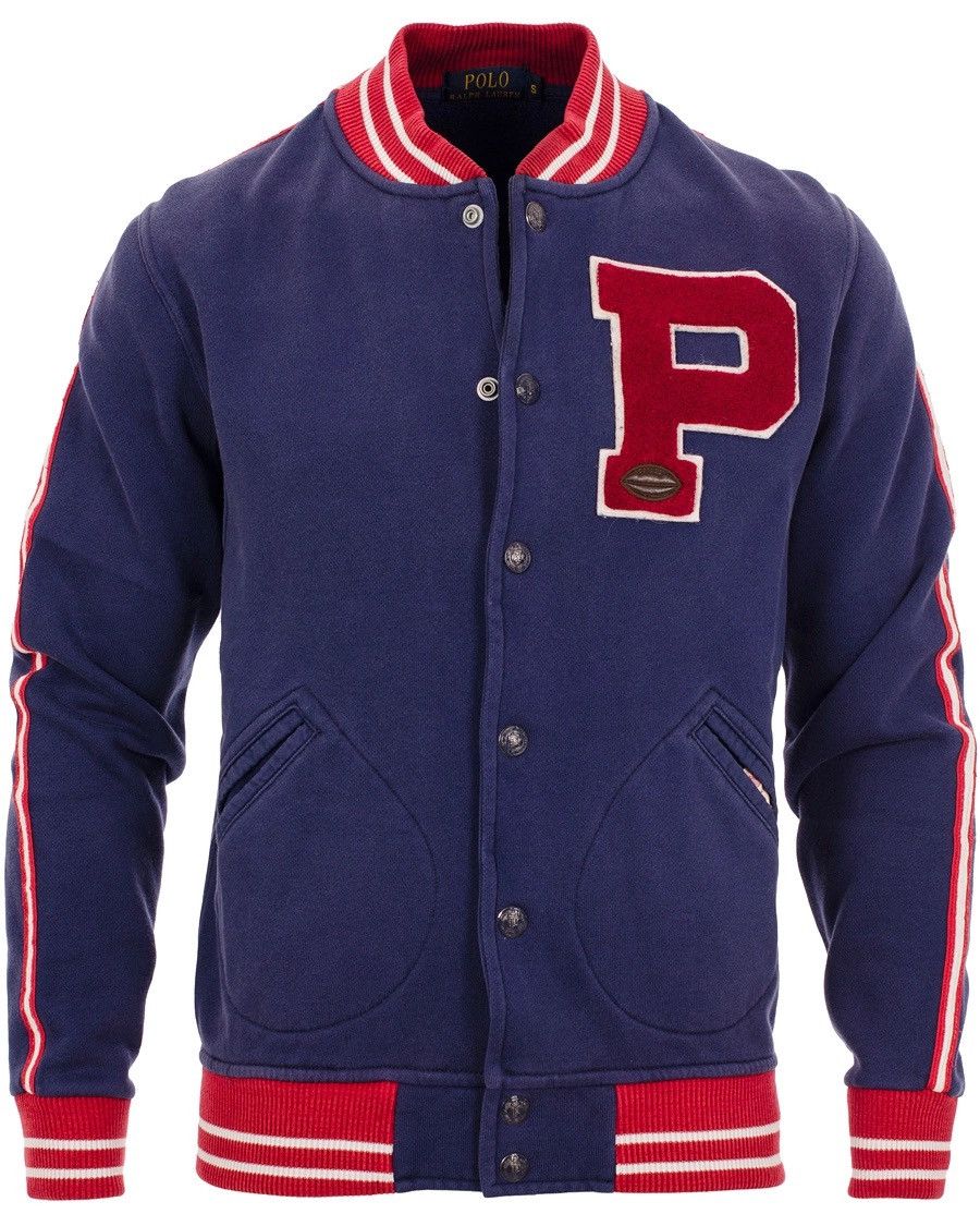 Designer × Polo Ralph Lauren × Vintage POLO RALPH LAUREN FOOTBALL RARE VARSITY JACKET Size US XL / EU 56 / 4 - 2 Thumbnail