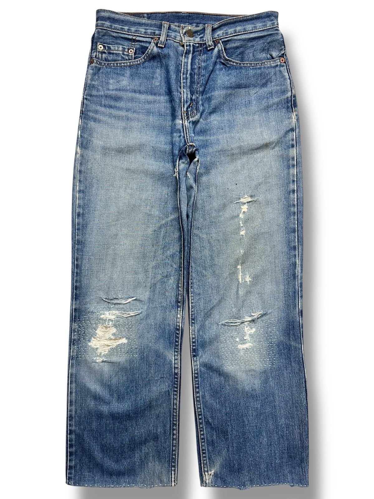 Levi's Levi's 560 Relaxed Fit Vintage Distressed Denim Faded Wash Size US 30 / EU 46 - 1 Thumbnail