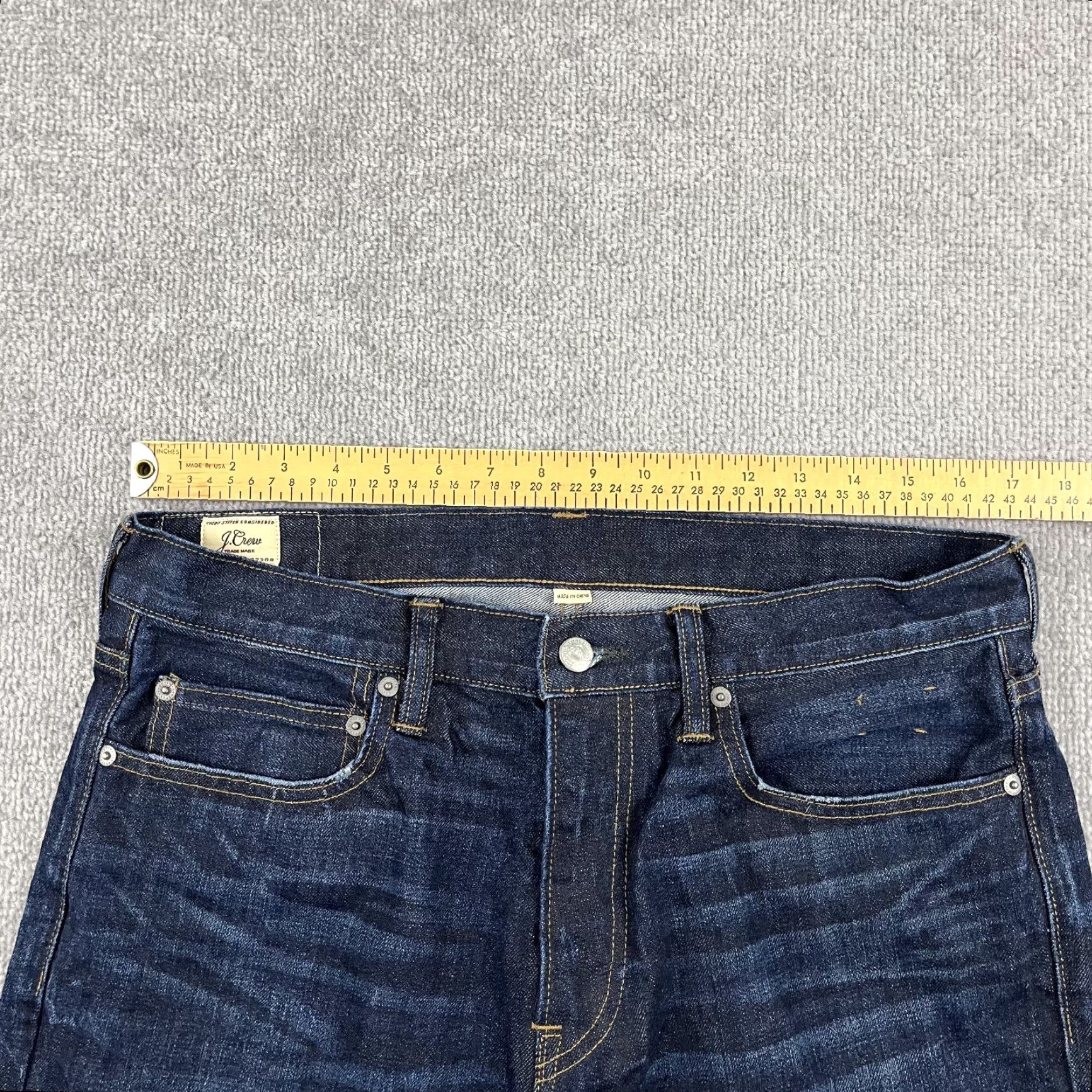 J.Crew J.CREW Jeans 34x29 Dark Blue 1040 Kaihara Denim Straight Fit Mens Size US 34 / EU 50 - 5 Thumbnail