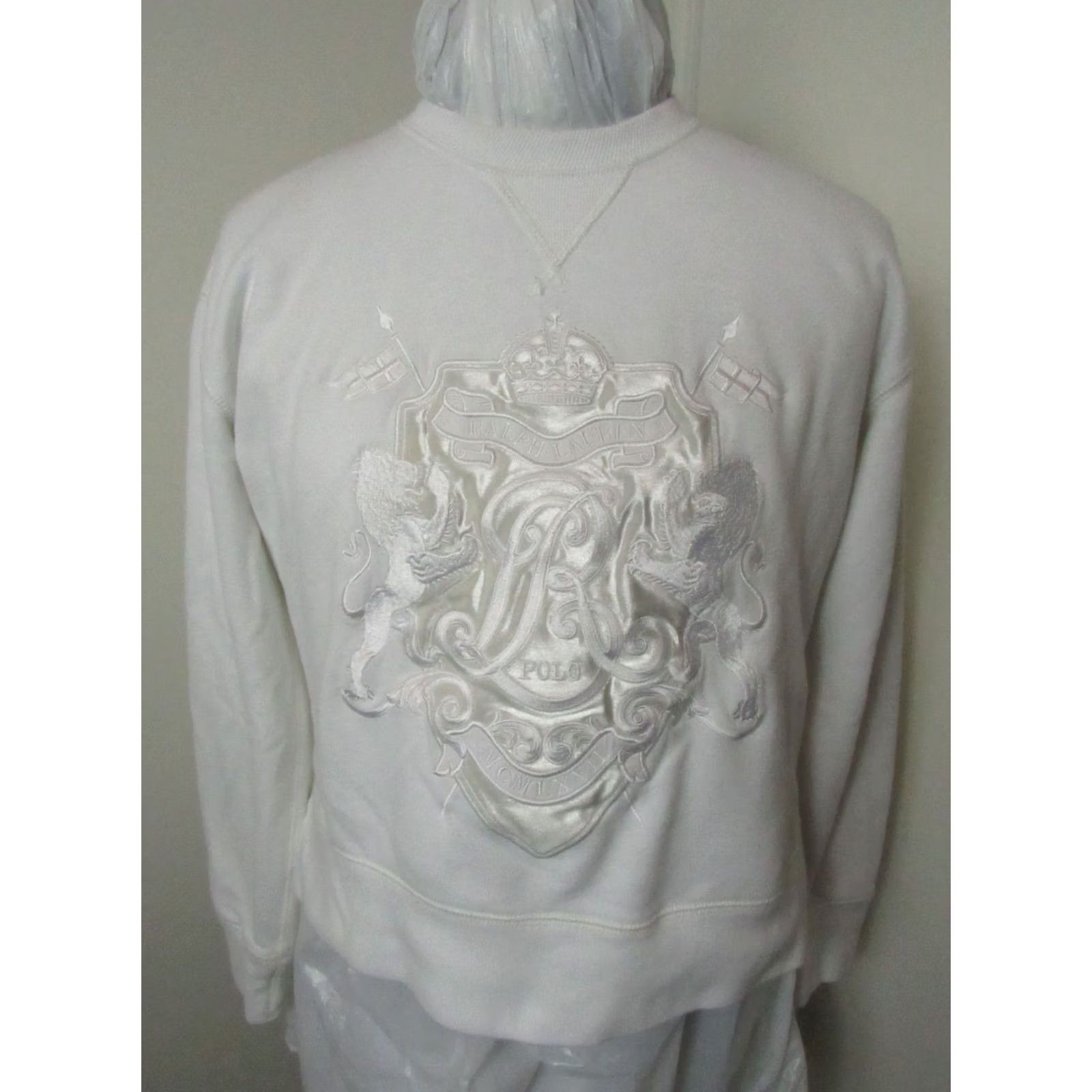 Polo Ralph Lauren Polo Ralph Lauren Sweatshirt Womens XS Ivory White Crest Logo Vintage Limited Edition Size XS / US 0-2 / IT 36-38 - 5 Thumbnail