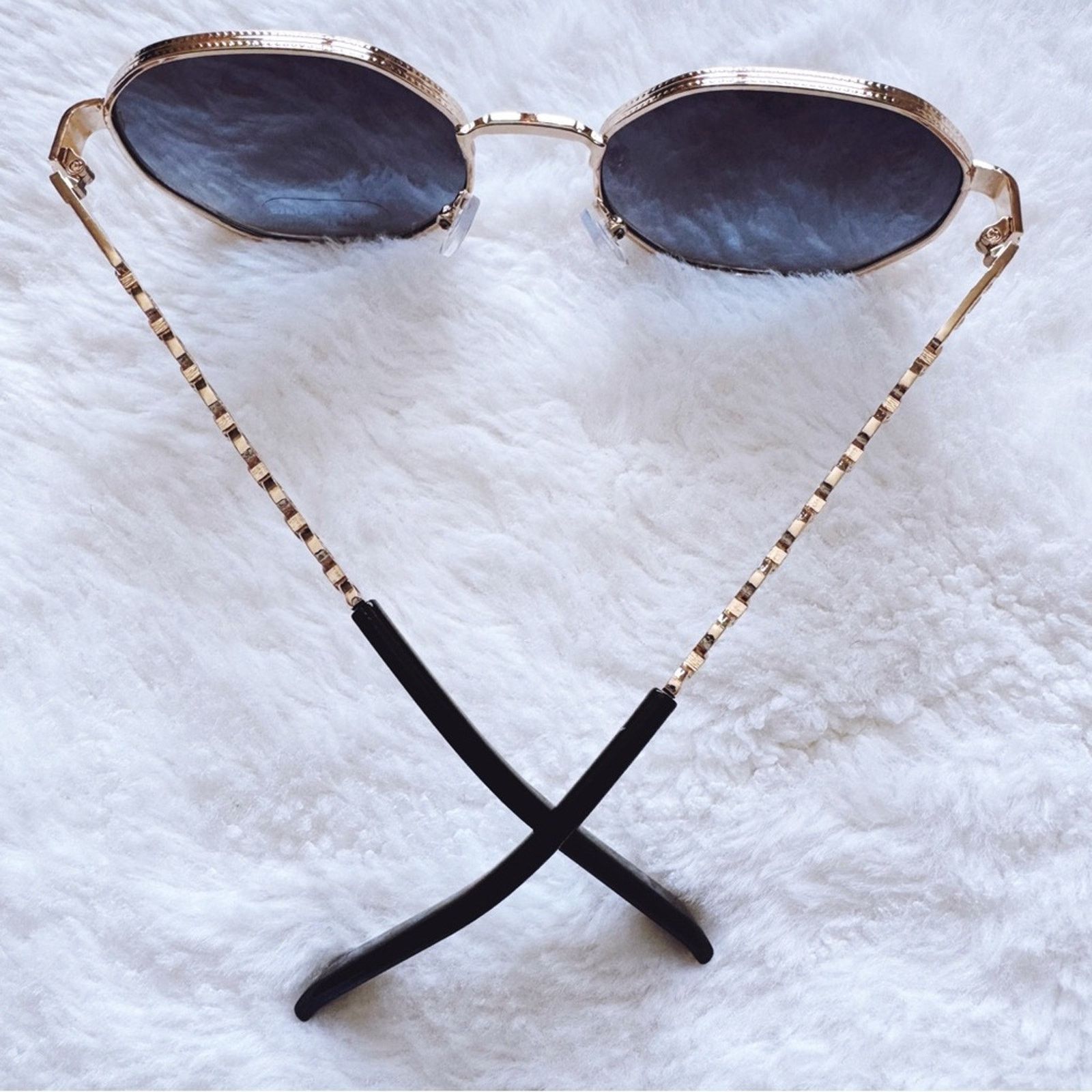 Other Phoebe Dark Blue Geometric Sunglasses Size ONE SIZE - 13 Thumbnail
