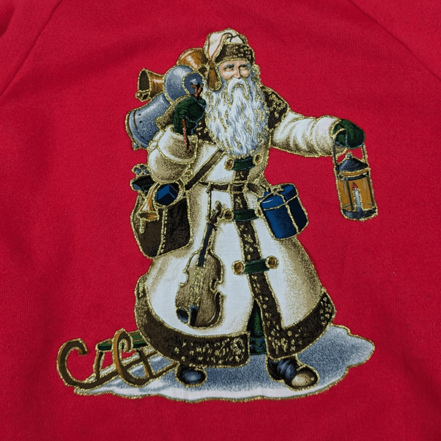 Hanes Vintage 90's HANES HERWAY Santa Merry Christmas Jumper Size L / US 10 / IT 46 - 5 Thumbnail
