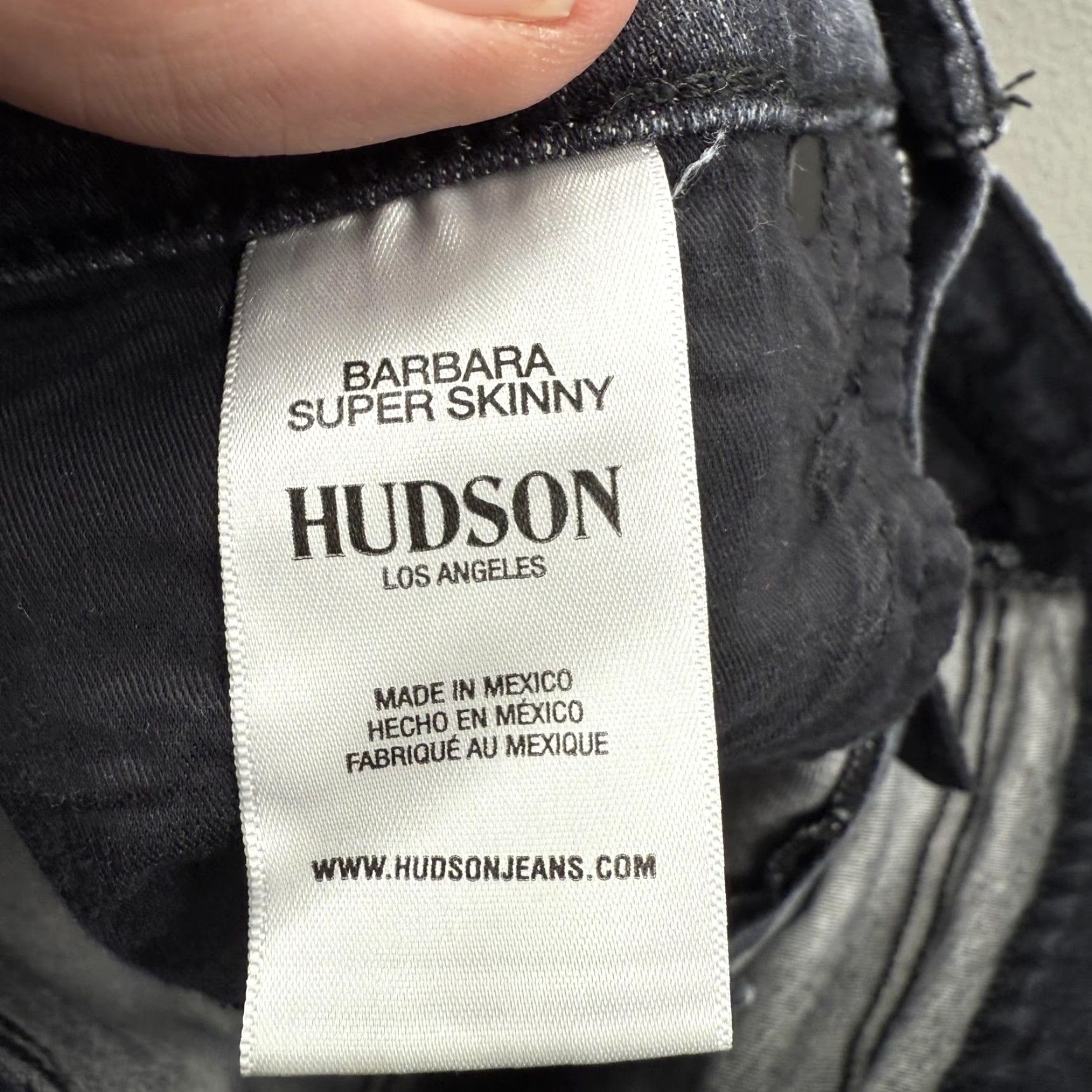 Hudson Hudson Womens Jeans 32 Gray Barbara Super Skinny Stretch Ankle Denim Size 24" / US 00 / IT 34 - 4 Thumbnail
