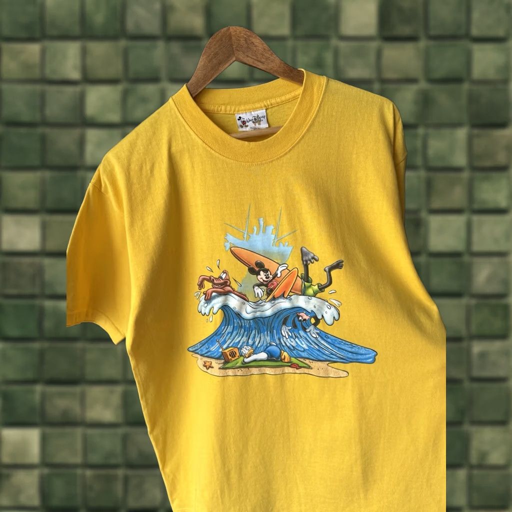 Disney VINTAGE Disney Mickey Mouse T-Shirt Men Regular Size M Yellow Short Sleeve 90s Retro Logo Theme Disney Hats Size US M / EU 48-50 / 2 - 1 Thumbnail