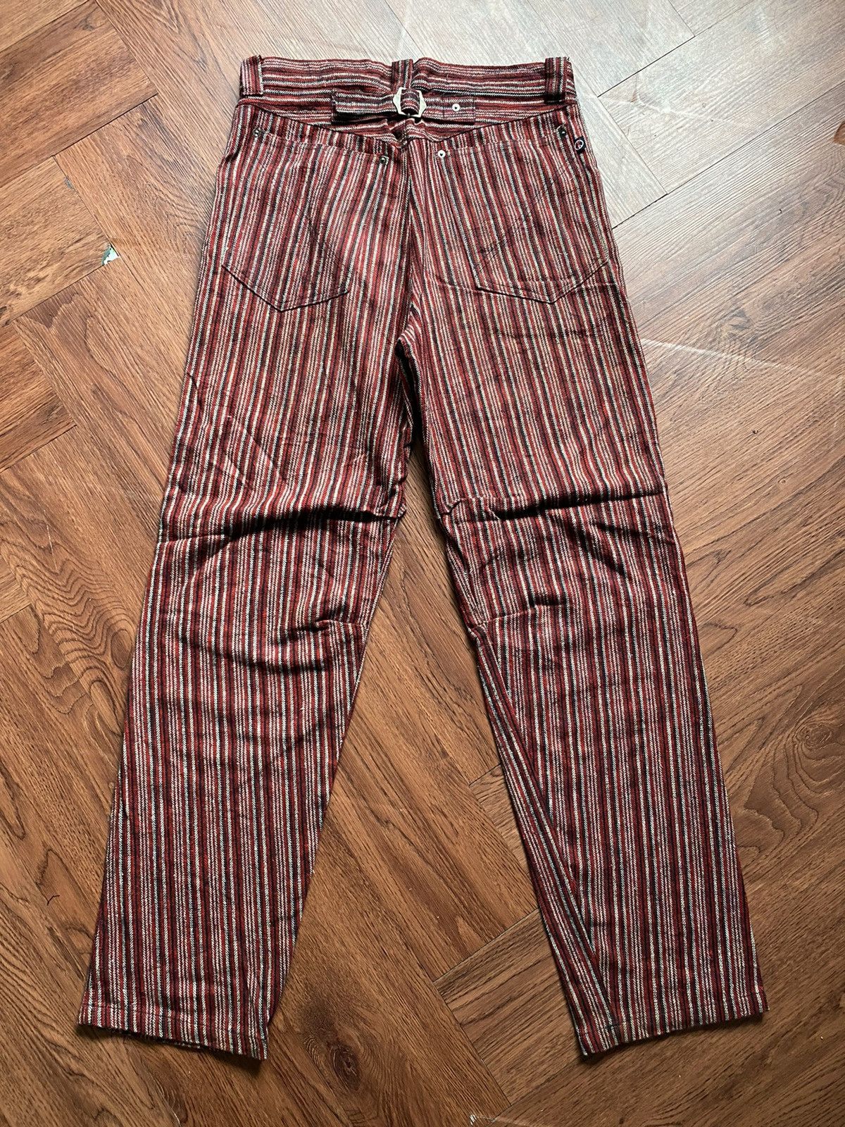 If Six Was Nine × Japanese Brand Hot Legs Stripe Pants Size US 33 - 2 Thumbnail