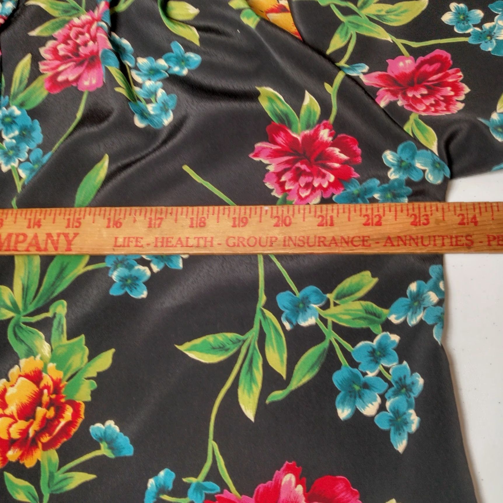 Vintage Vintage Maggie Sweet Blouse 1X Plus Size Black Floral Gold Flower Buttons Size XL / US 12-14 / IT 48-50 - 7 Thumbnail