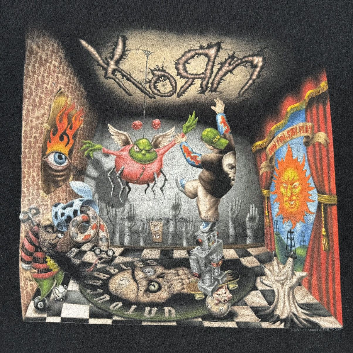 Band Tees Vintage 2002 Korn ‘Sun Fun Stay Play’ Nu Metal Band T Shirt Size US XL / EU 56 / 4 - 3 Thumbnail