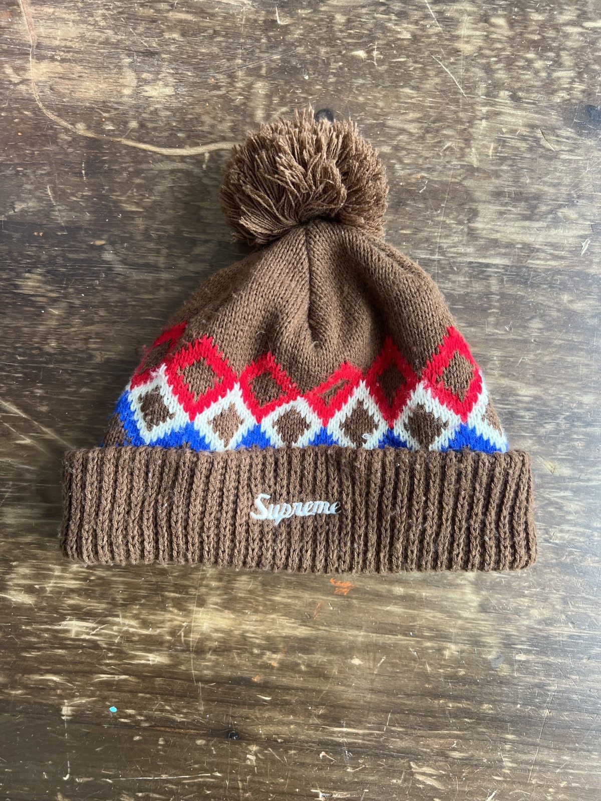 Supreme Yarn Appliqué Beanie Supreme Yarn Applique Beanie Black - FW24 - US