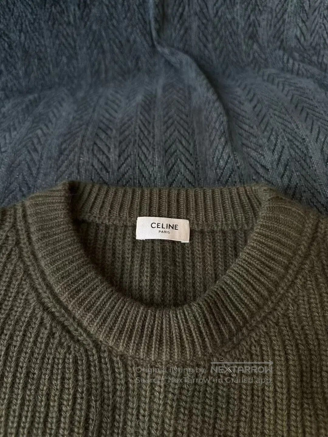 Celine celine khaki green thick sweater. Size S / US 4 / IT 40 - 3 Thumbnail