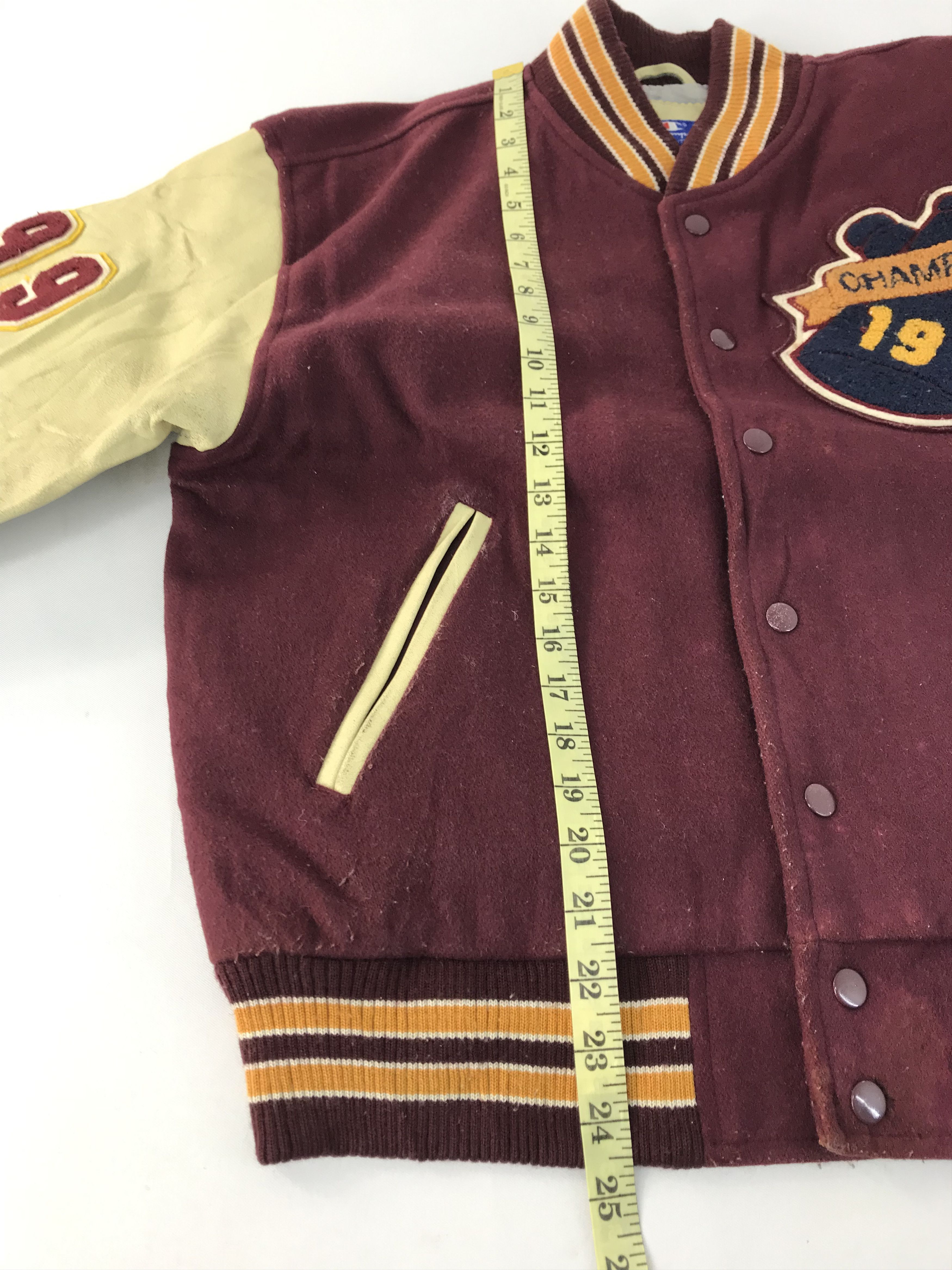 Champion 90s Champion 1919 Varsity Jacket Leather Sleeve Size US L / EU 52-54 / 3 - 13 Thumbnail