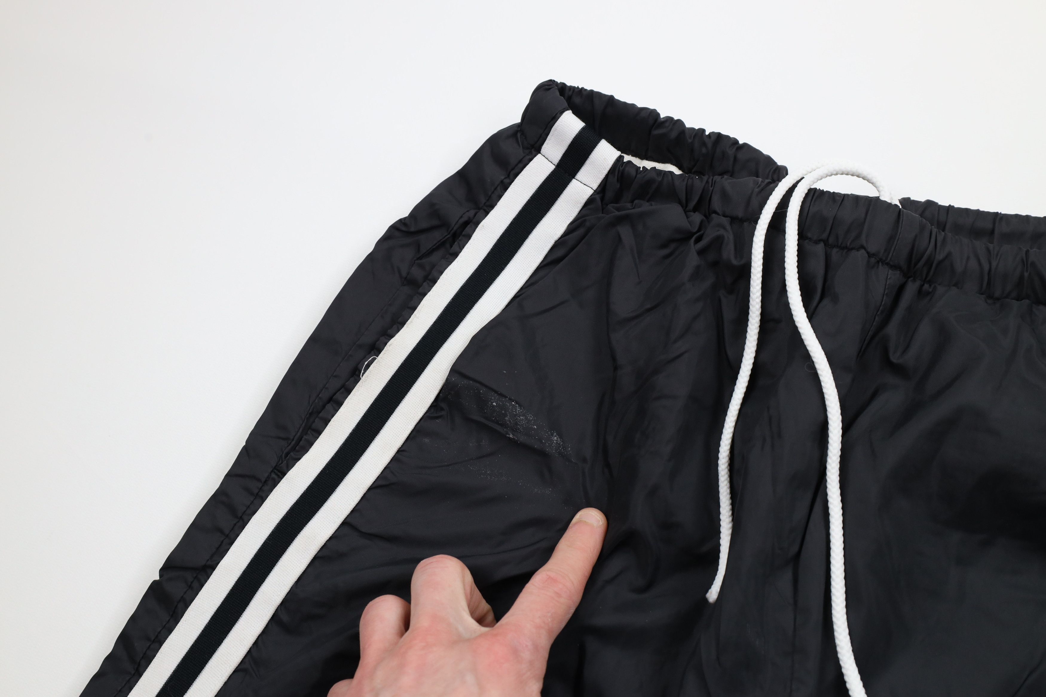 Vintage Vintage 90s Streetwear Striped Lined Joggers Pants Black Size US 34 / EU 50 - 6 Thumbnail