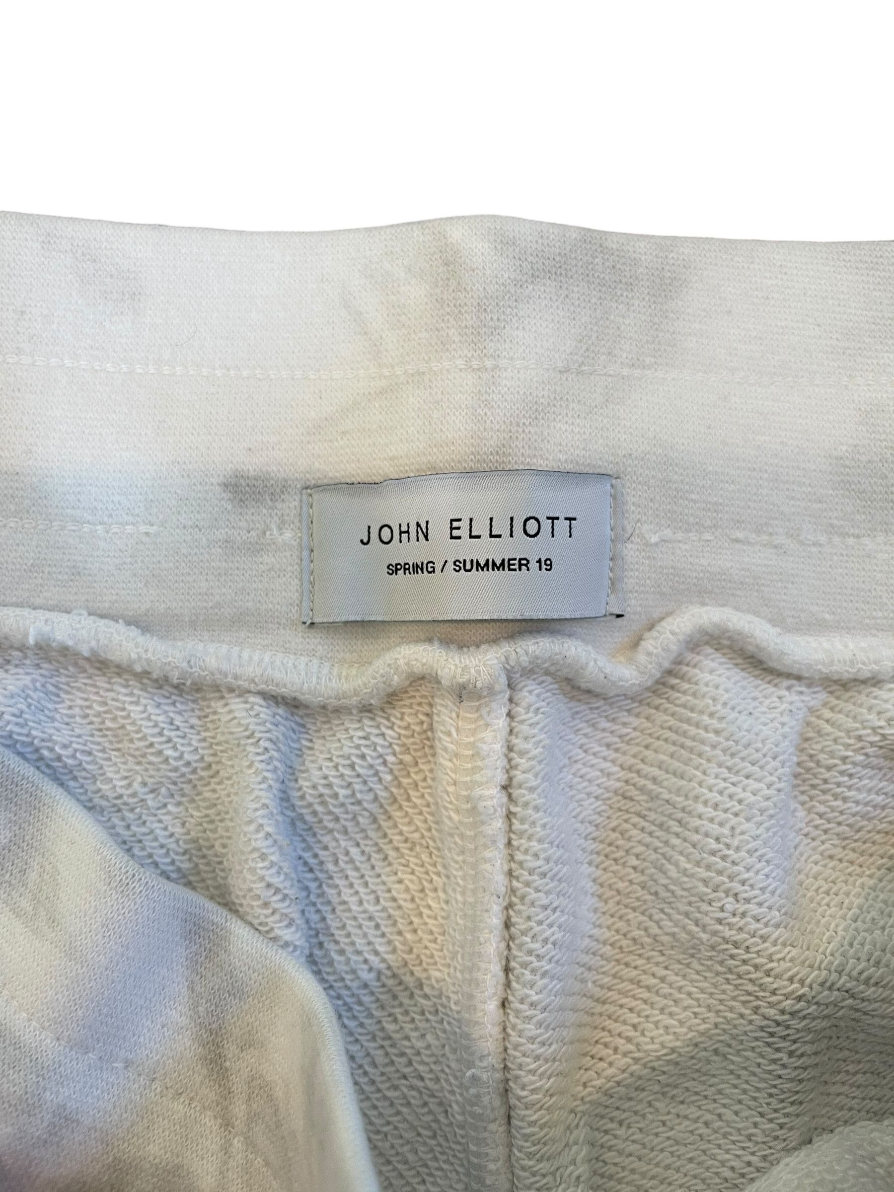 John Elliott John Elliott S/S 19' White Marble Sweat Shorts Size US 32 / EU 48 - 3 Thumbnail
