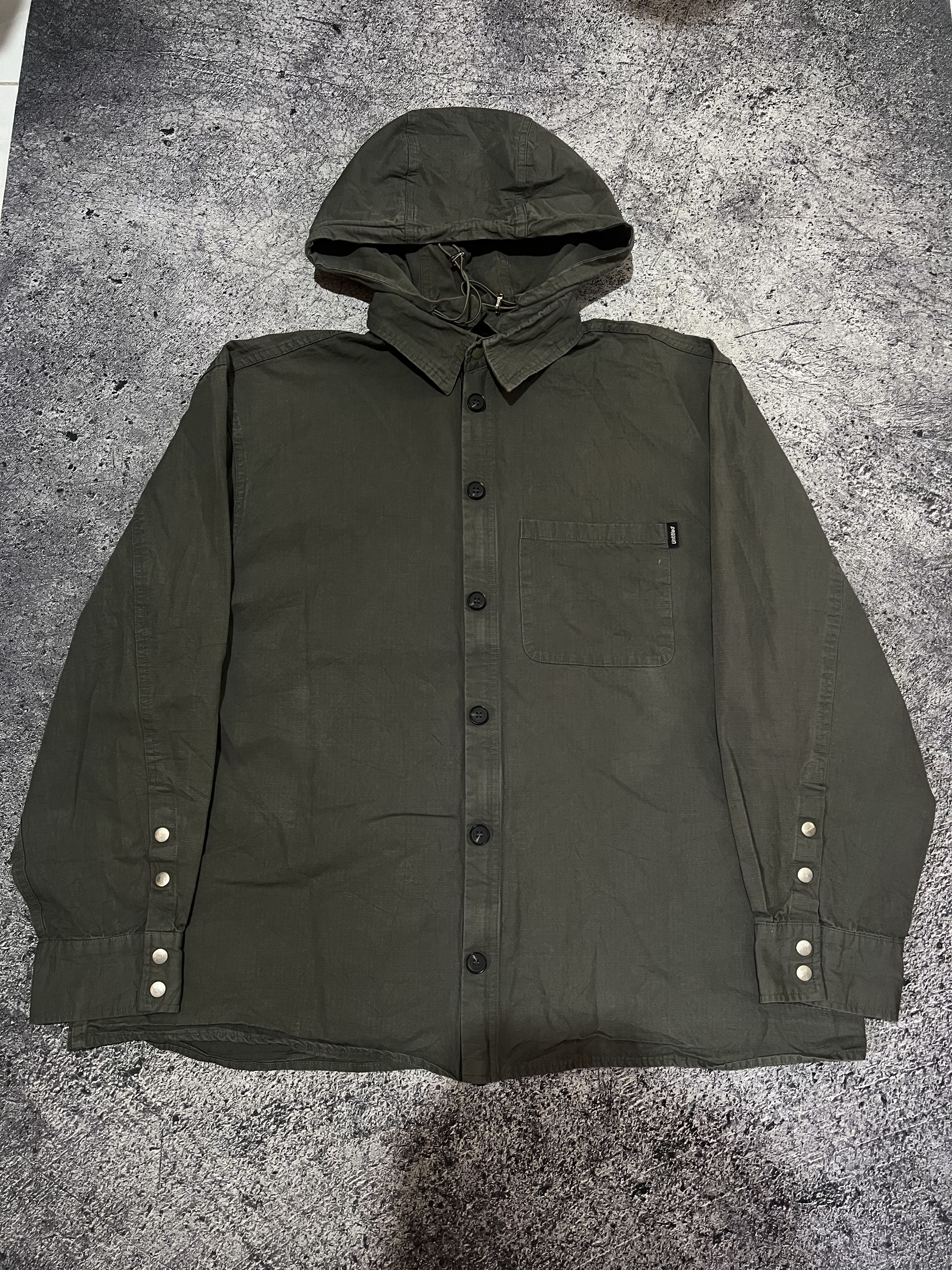 Japanese Brand 2000s Japanese Military Ripstop Hoddie Shirt y2k Size US XL / EU 56 / 4 - 1 Thumbnail