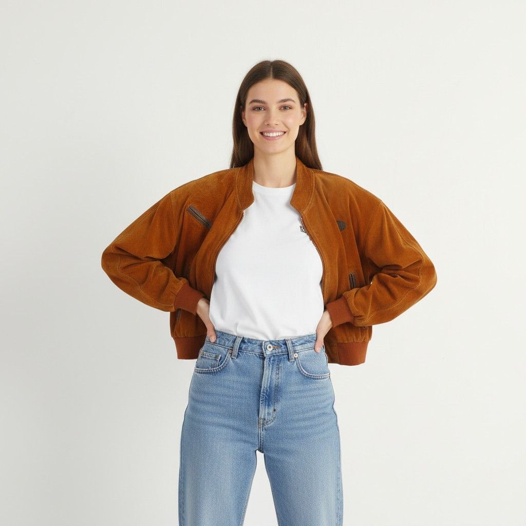 Vintage GATTO Women 36 S Jacket Brick Leather Vintage 9694 Size S / US 4 / IT 40 - 1 Thumbnail