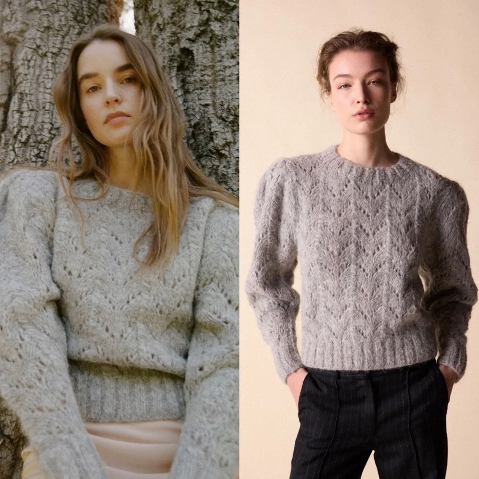 Designer New St.Roche Ivy Sweater Superfine Alpaca Pullover Grey L Size L / US 10 / IT 46 - 5 Thumbnail