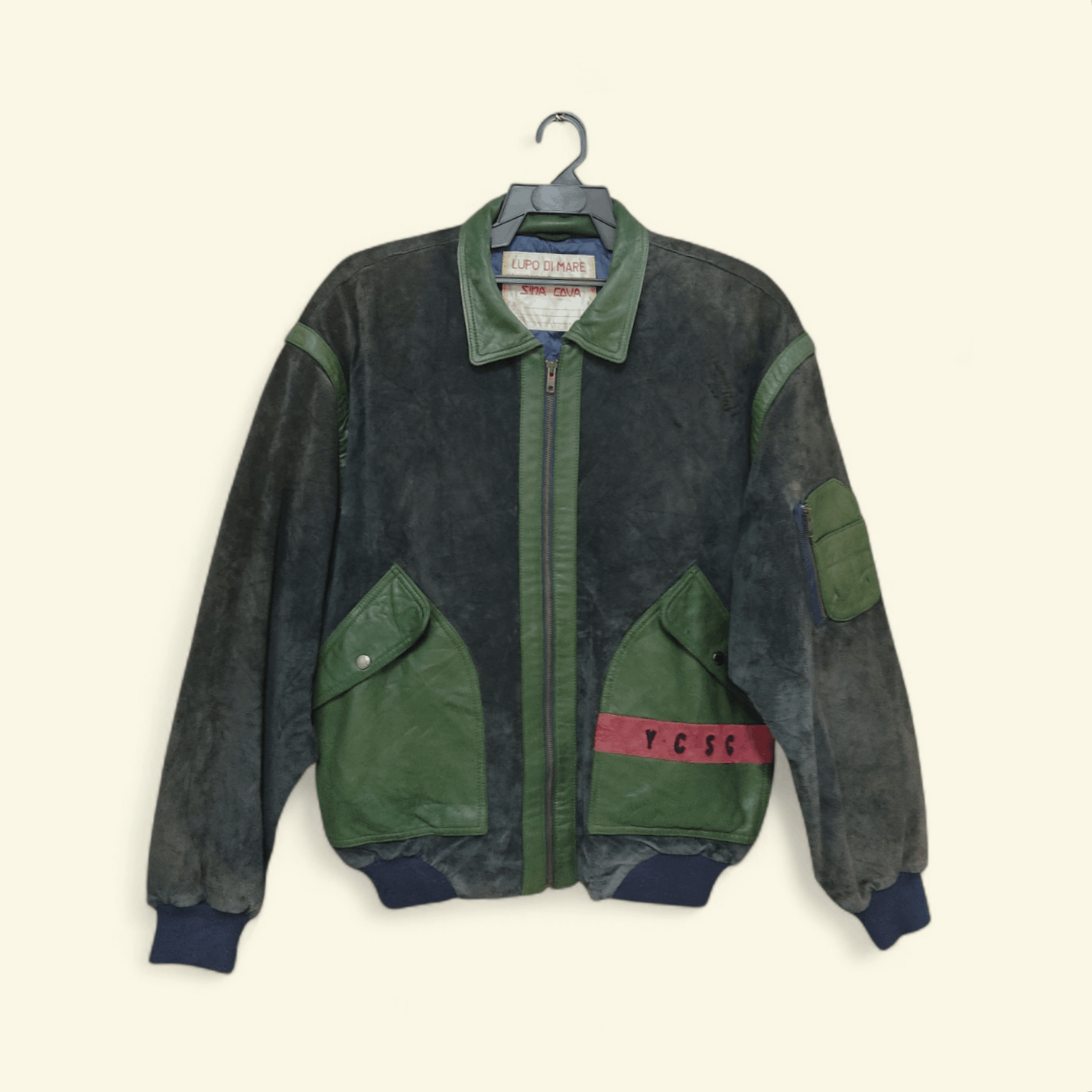 Pelle Pelle Sina Cova Suede Leather Back Hit Stadium Jacket Size US L / EU 52-54 / 3 - 2 Thumbnail
