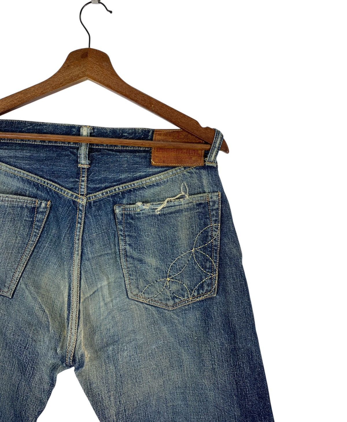 Sugar Cane VINTAGE SUGARCANE DISTRESSED SELVEDGE JEANS MEN Size US 30 / EU 46 - 7 Thumbnail