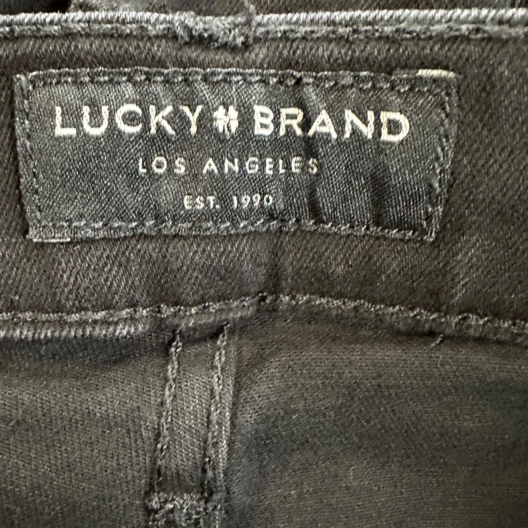 Lucky Brand Lucky Brand 412 Mens Slim Jeans 32X32 Black Distressed Mid Rise Jeans Slim Fit Mens 32 Inseam 32 Mock Tag NEW Size US 32 / EU 48 - 5 Thumbnail