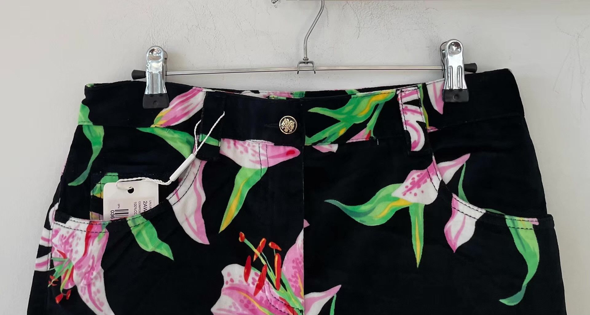 Dolce & Gabbana Dolce & Gabbana Women's Lily Print Velvet Trousers Ｑ21 Size 28" / US 6 / IT 42 - 3 Thumbnail