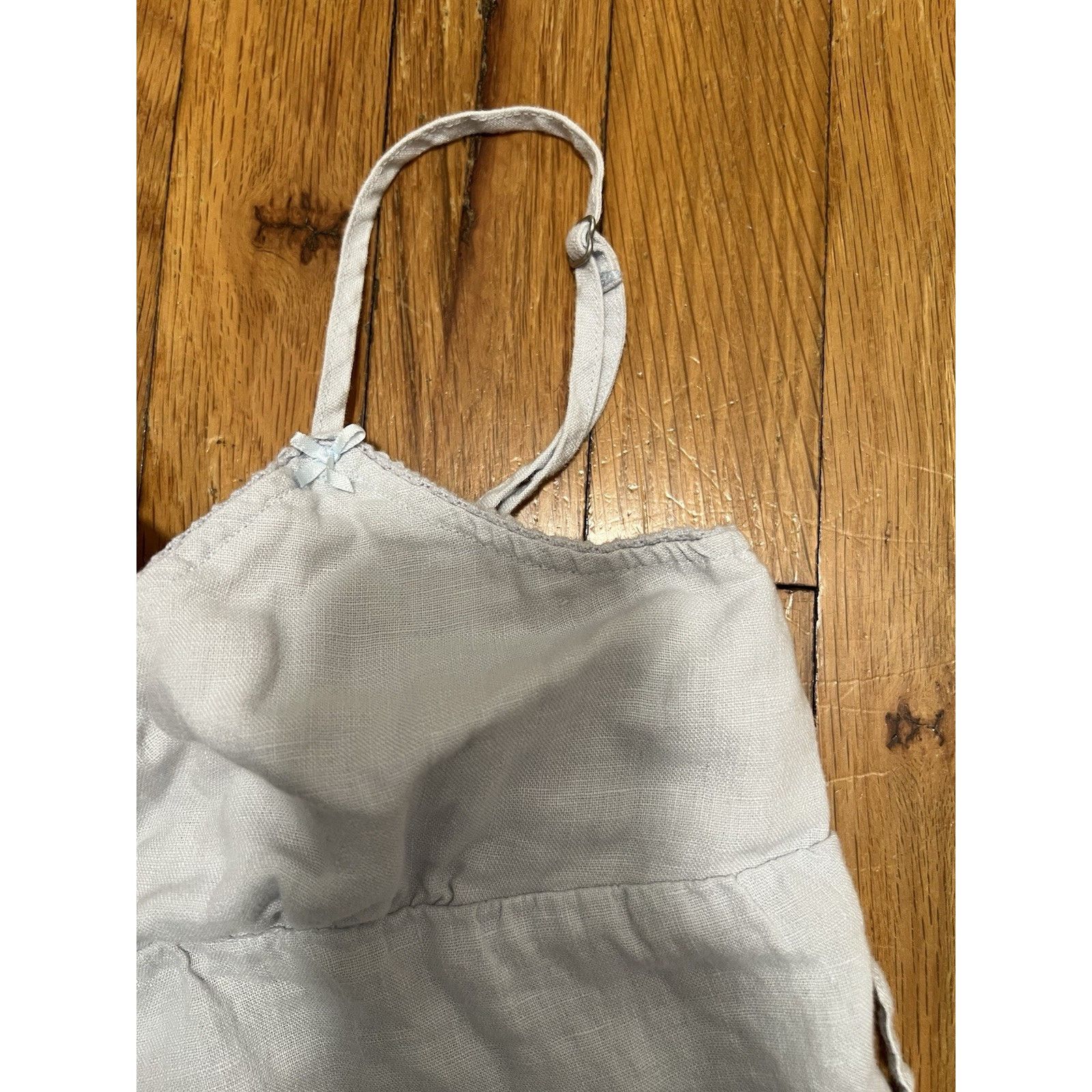 Brandy Melville Brandy Melville Edith Y2K Light Blue White Linen XS A003126 Size XS / US 0-2 / IT 36-38 - 5 Thumbnail