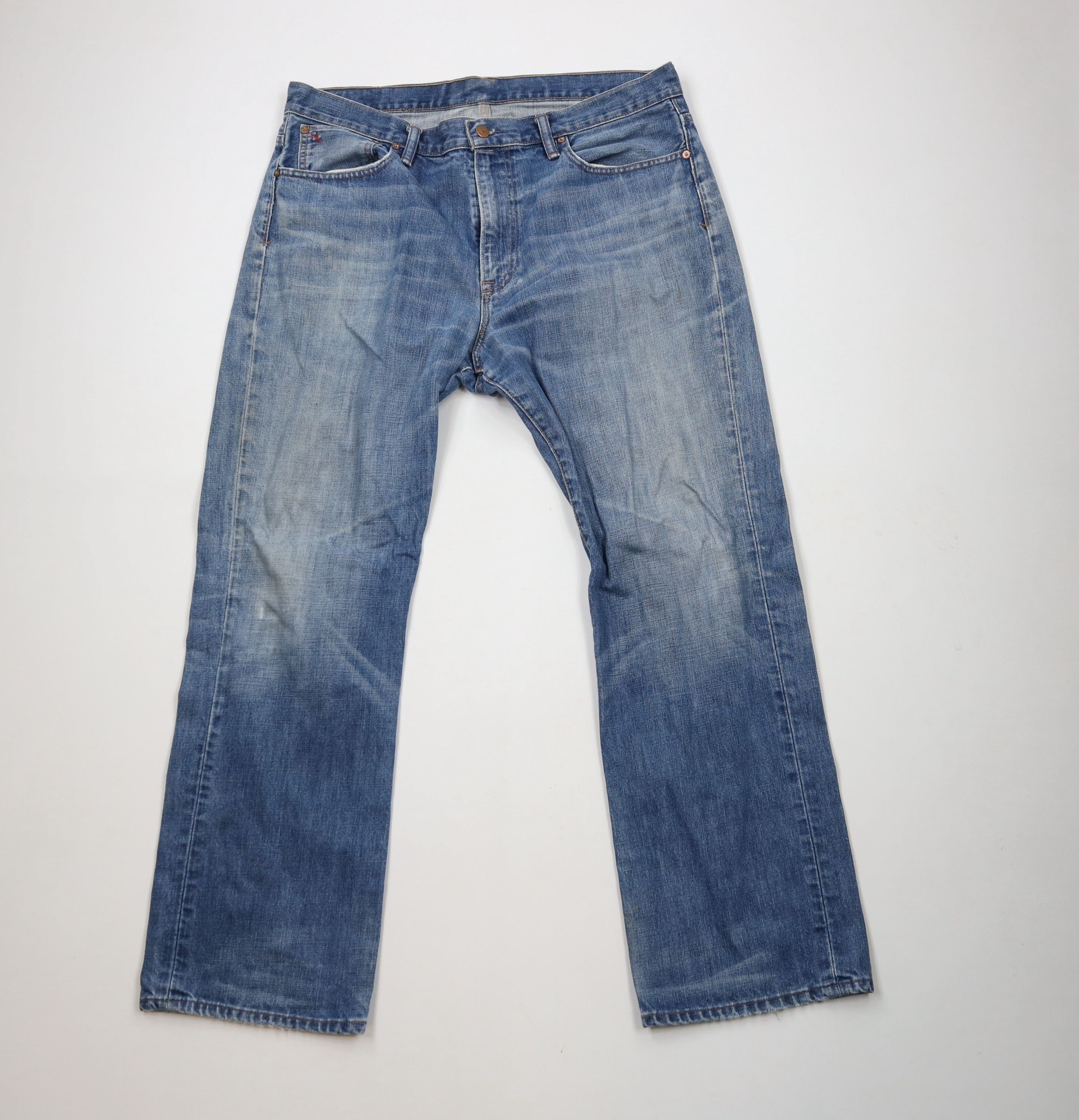 Ralph Lauren × Vintage Vintage Ralph Lauren Vintage Cut Wide Leg Denim Jeans Blue Size US 36 / EU 52 - 1 Thumbnail