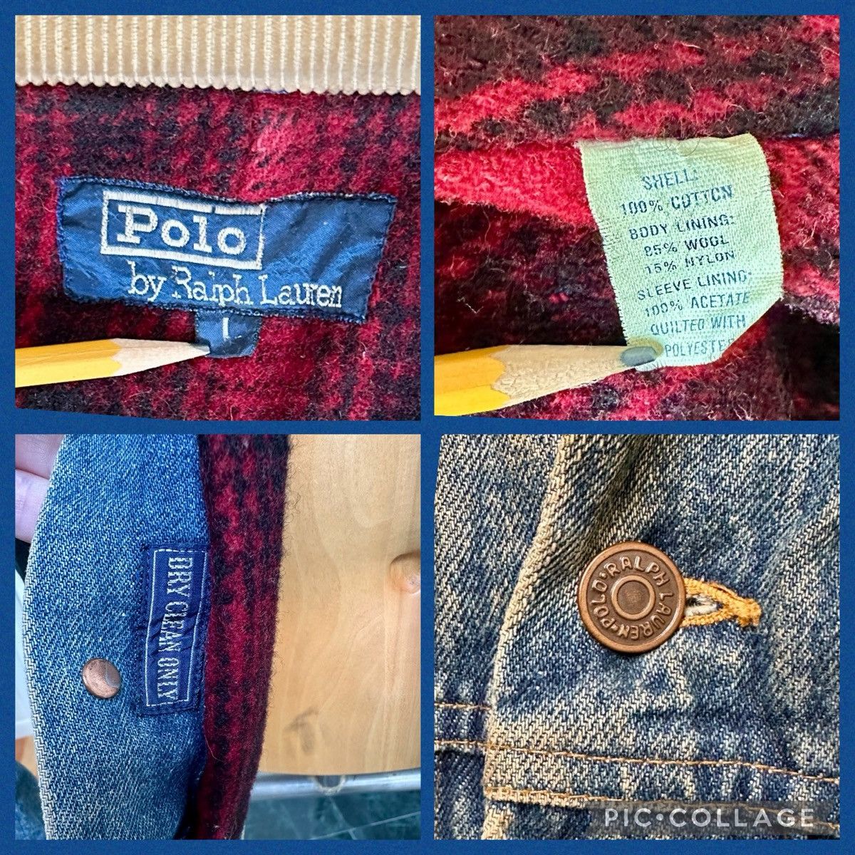 Polo Ralph Lauren VINTAGE POLO WESTERN RALPH LAUREN DENIM JACKET WOOL LINING Size US L / EU 52-54 / 3 - 14 Thumbnail