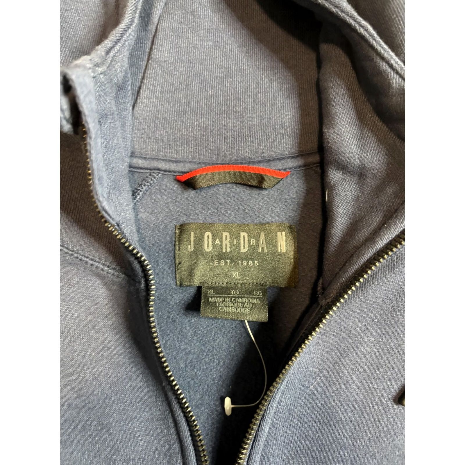 Jordan Brand Jordan Hoodie Mens XL Blue Full Zip Fleece Jumpman Logo Sweatshirt Athletic Size US XL / EU 56 / 4 - 3 Thumbnail